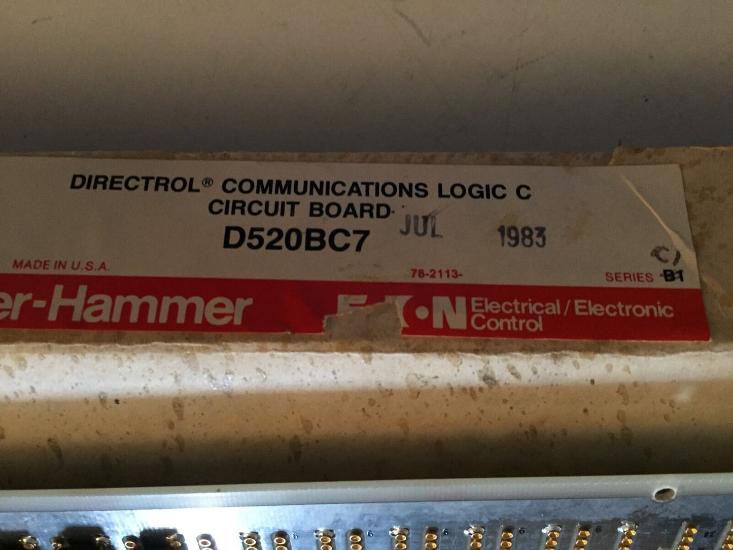 New Eaton D520bc7, Cutler-Hammer Corporation Logic Board,Bd