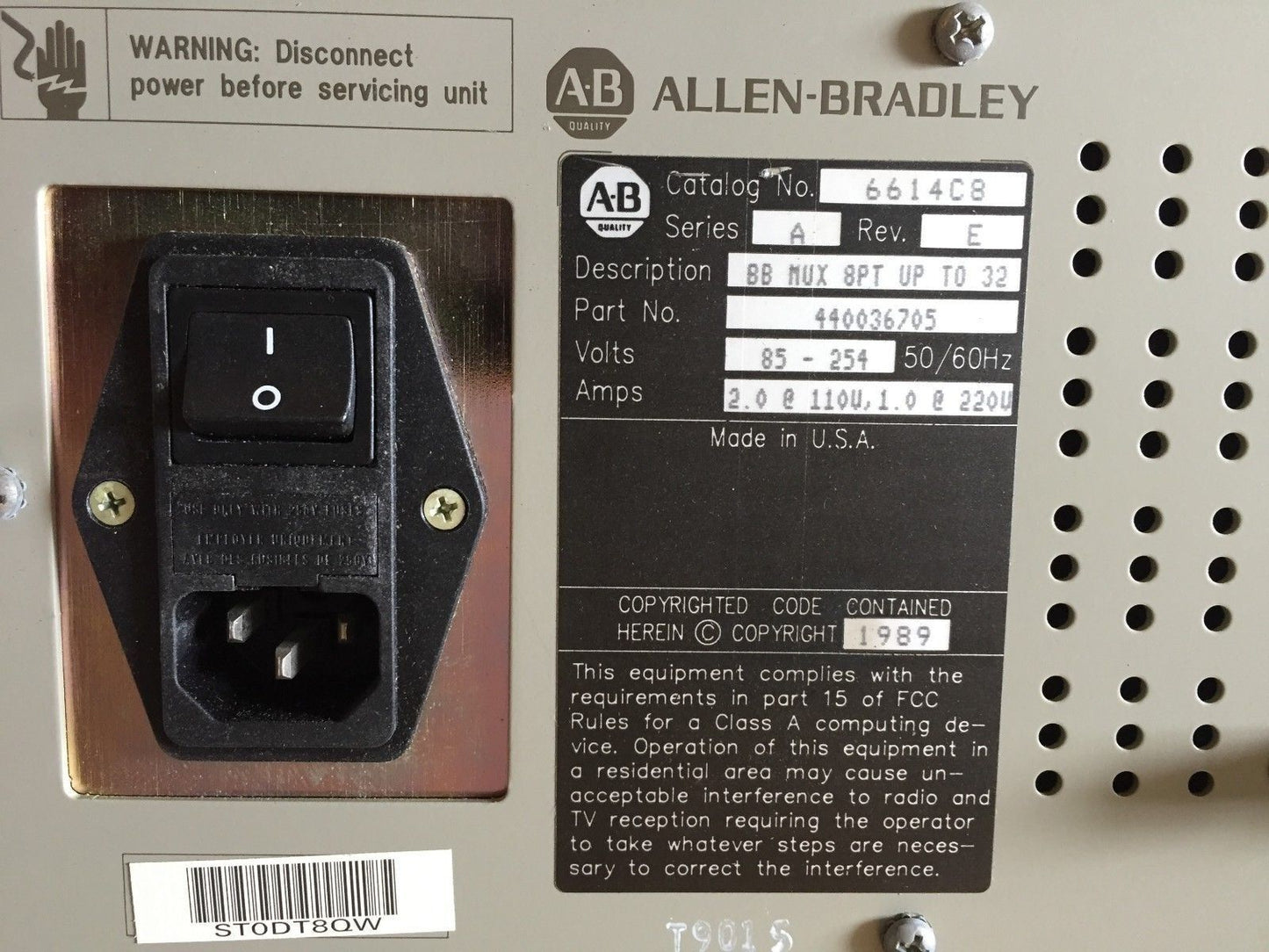 Allen Bradley 6614C8,440036705, Bb 3270 Multiplexer 8Port Up To 32,Su