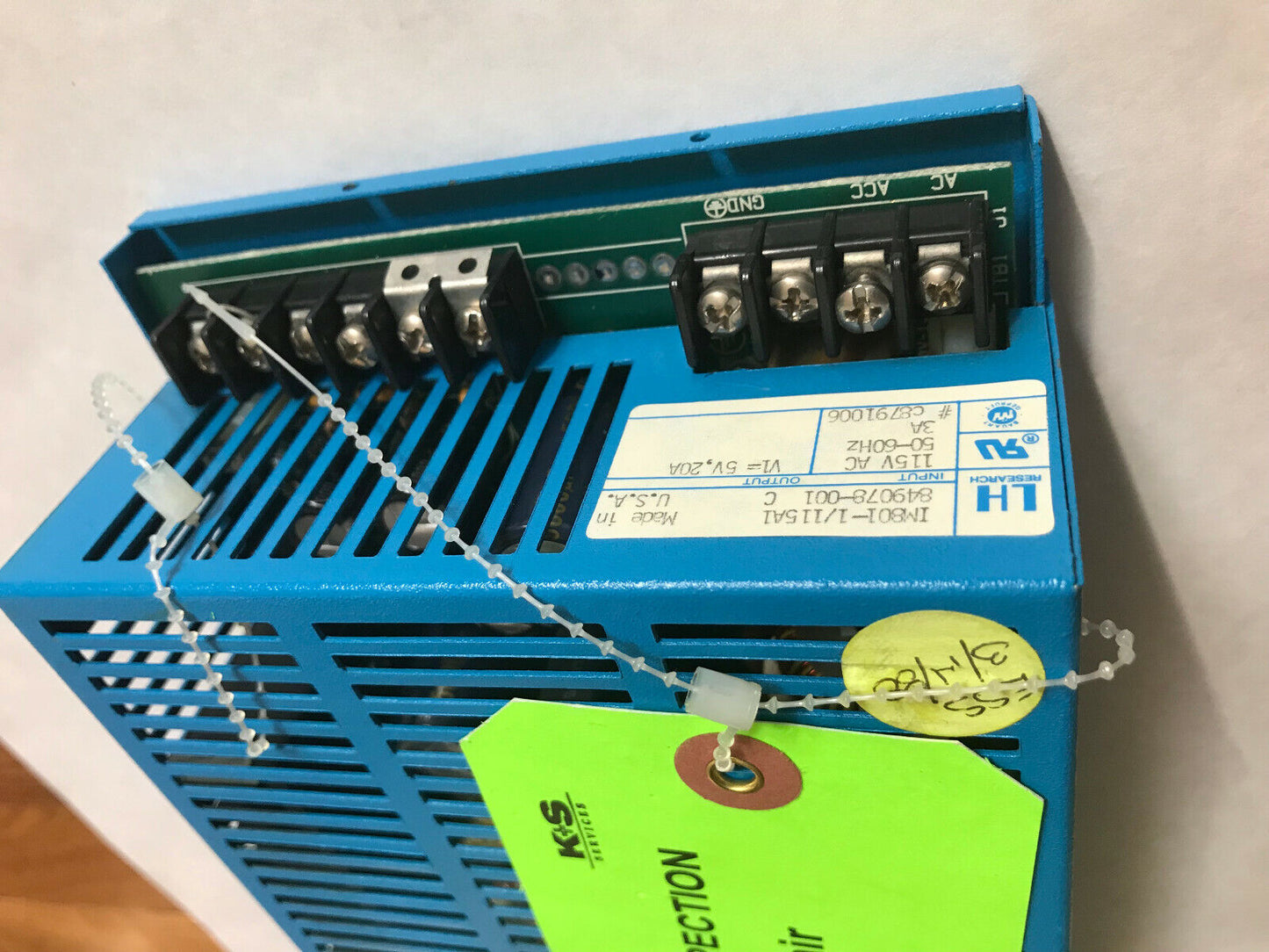 Lh Research Im801-1/115A1 Power Supply, 5V, 20A 849078-001 C,So,Aa
