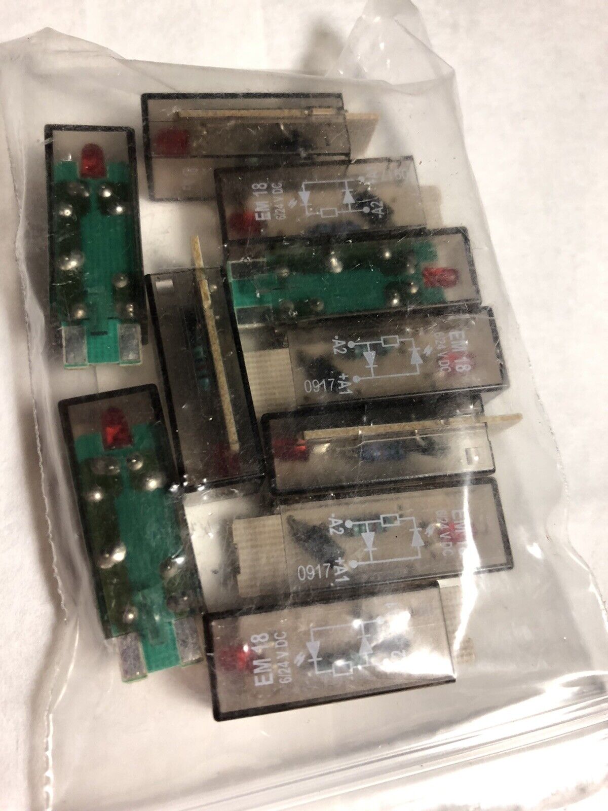 Lot 10 Em18 6/24 V Dc Te Connectivity Ptml0024 Red Led Relay Modules 6/24V Dc,En