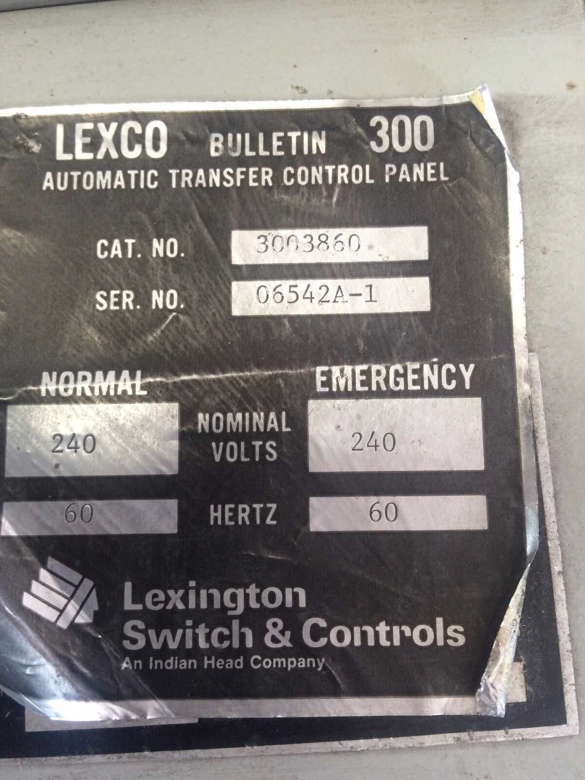 Lexco 3003860 Solid State Transfer Controller Lexco Bulletin 300,Cw