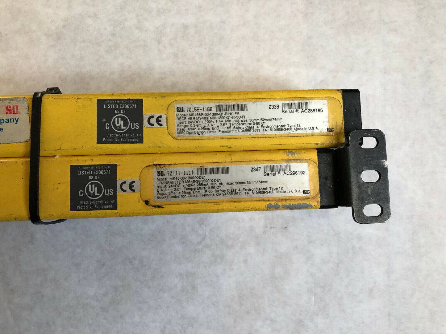 Sti 4600 Light Curtians,Ms46-30-1390-X-De1,Receiver,Ms46sr-30-1390-Q1-R-Nc-Fp,Su