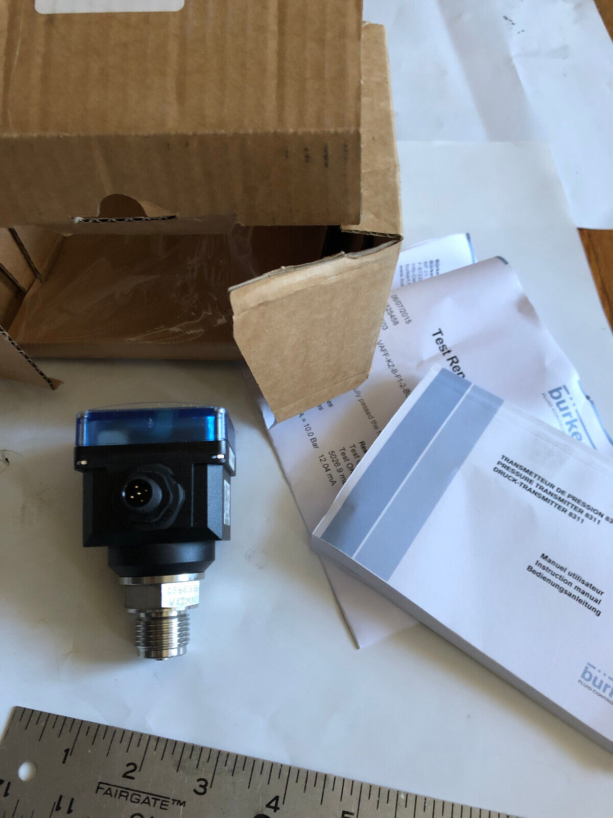 New Burkert 00444503 Pressure Transmitter. 4-20Ma Ceramic 0-10Bar,Ct