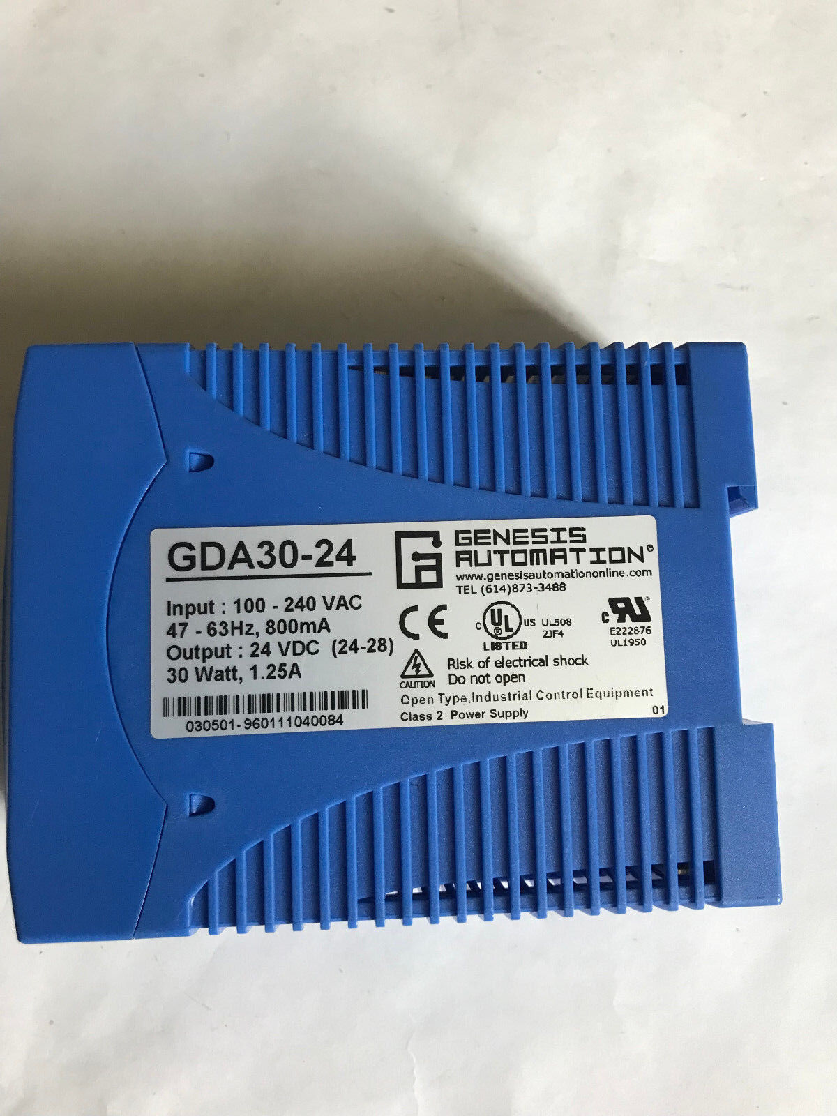 New Genesis Automation Gda30-24,24V Dc Power Supply (Input: 100-240Vac 63Hz),Er