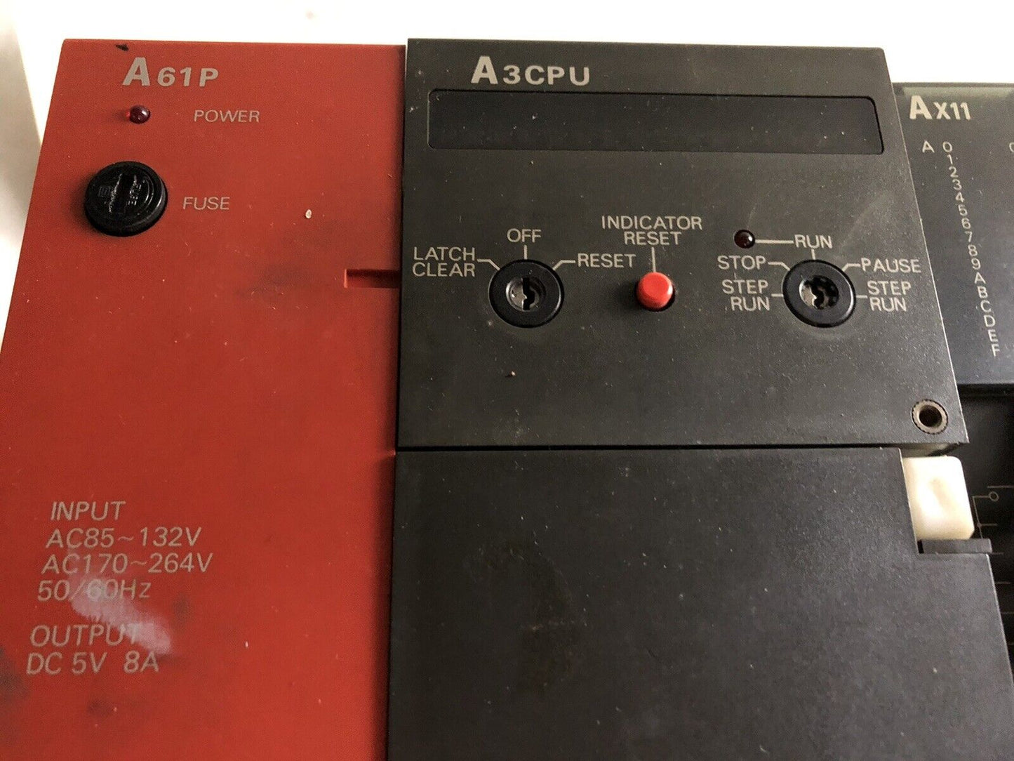 Mitsubishi A3cpu Melsec Plc System, With A61p, Ax11,Te