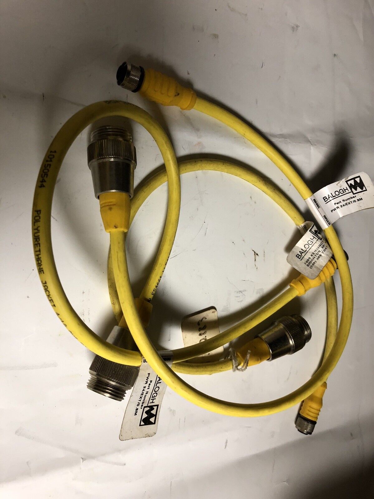 New Balogh Robotic/Machine Cable Assembly Cordset Pwr 24/Ext/0.5M,10150544,Ex