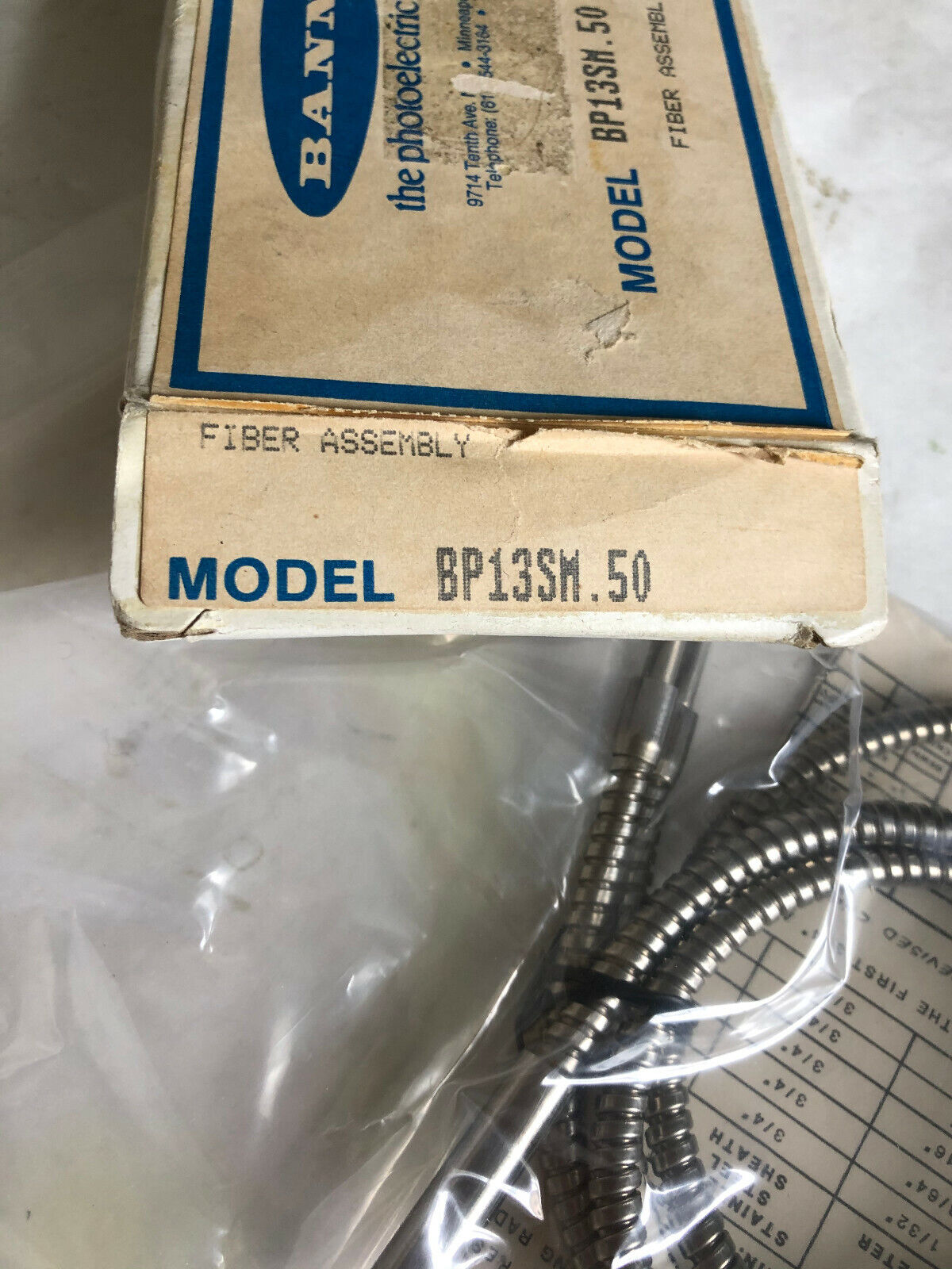 New Banner Bp13sm.50 Engineering (17811) Fiber Bp13sm.50 Sensor,Cw