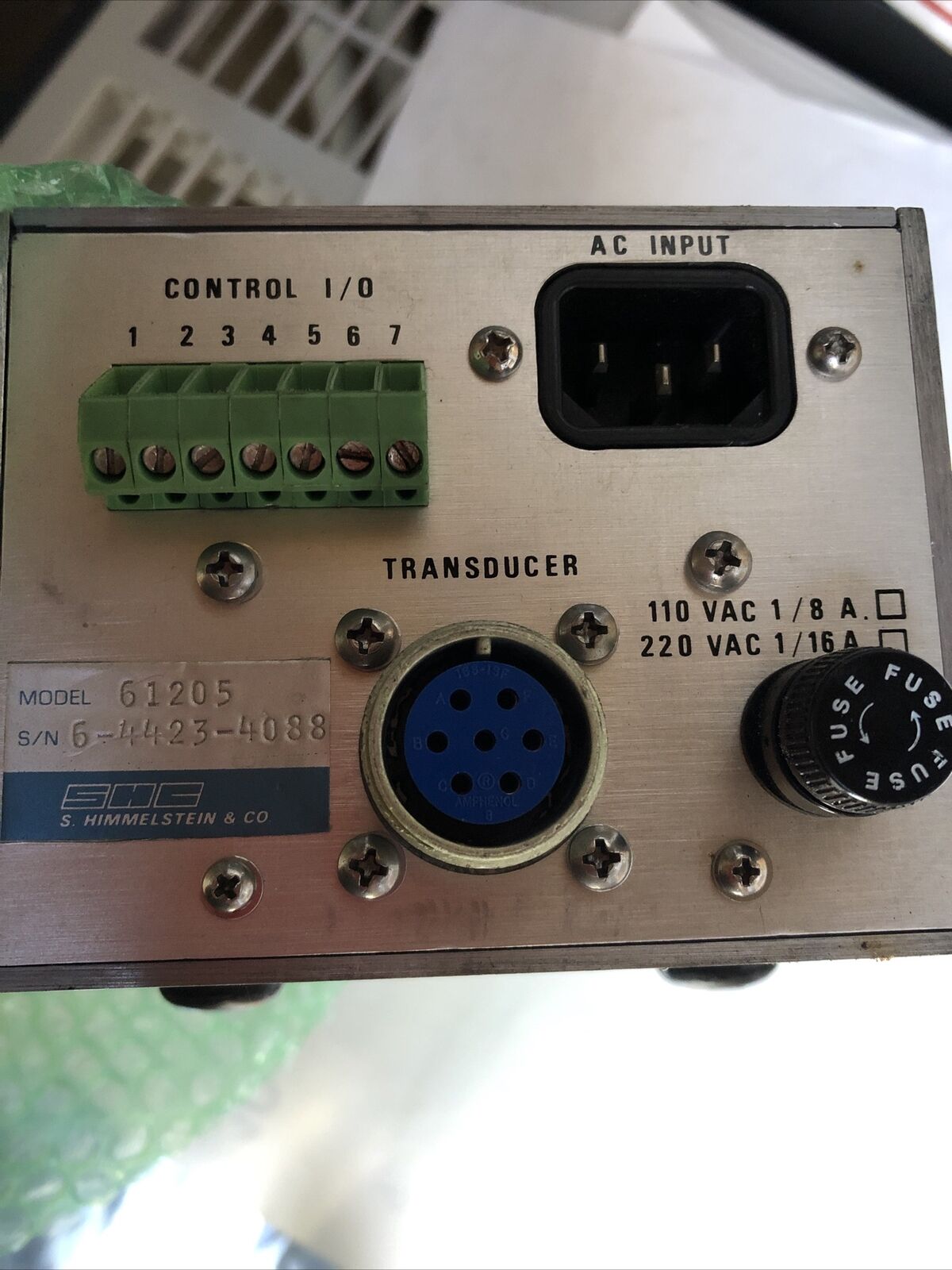 Shc S. Himmelstein 6-568 61205,Shc Model 6-205A Transducer Amplifier ,Fl