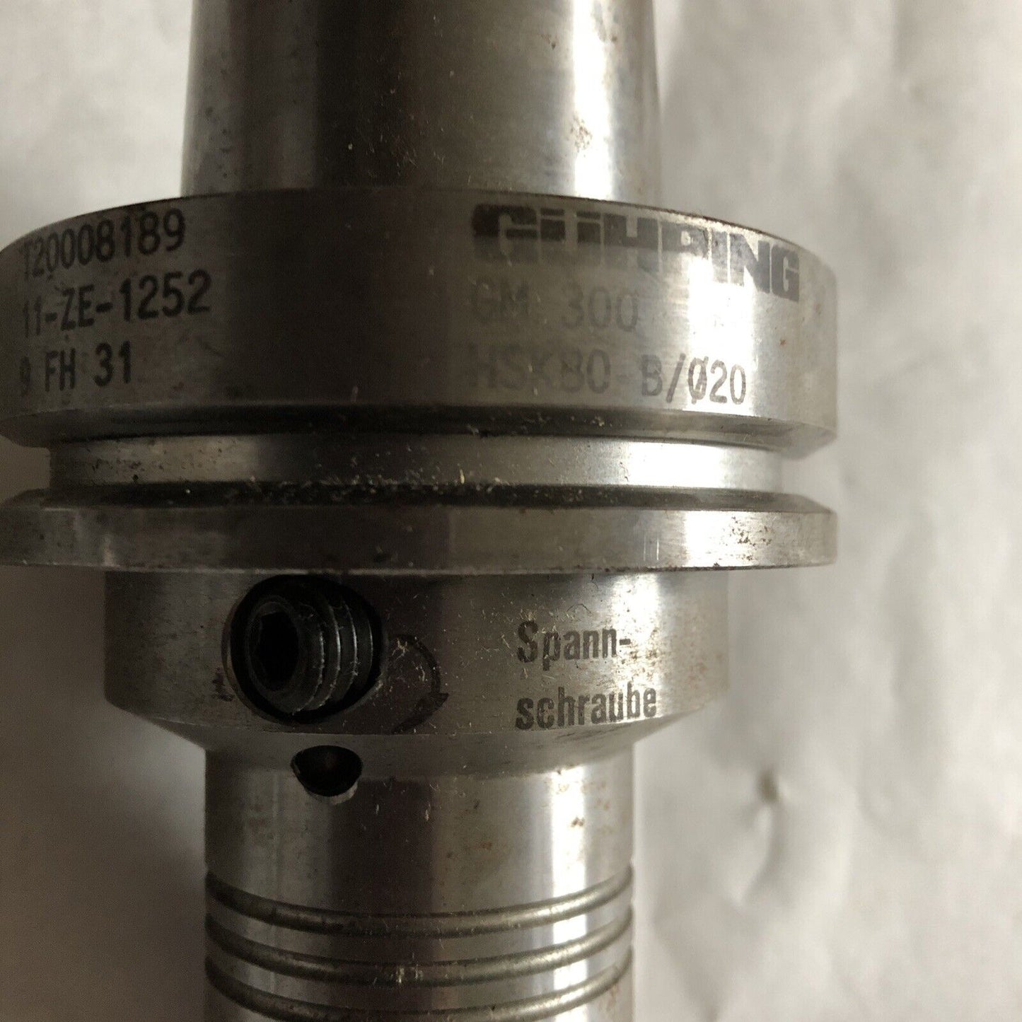 Guhring Hsk80-B/020 Hydraulic Holder Gm300,T20008189,11-Ze-1252,Hsk80b 02O,Al