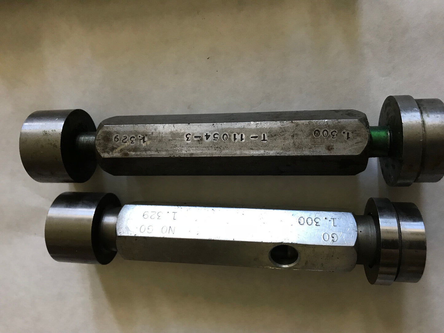 Lot 2 The Pipe Machinery Inspection Gage Go No Go Plug Gage 1.300 ,1.329,Ep