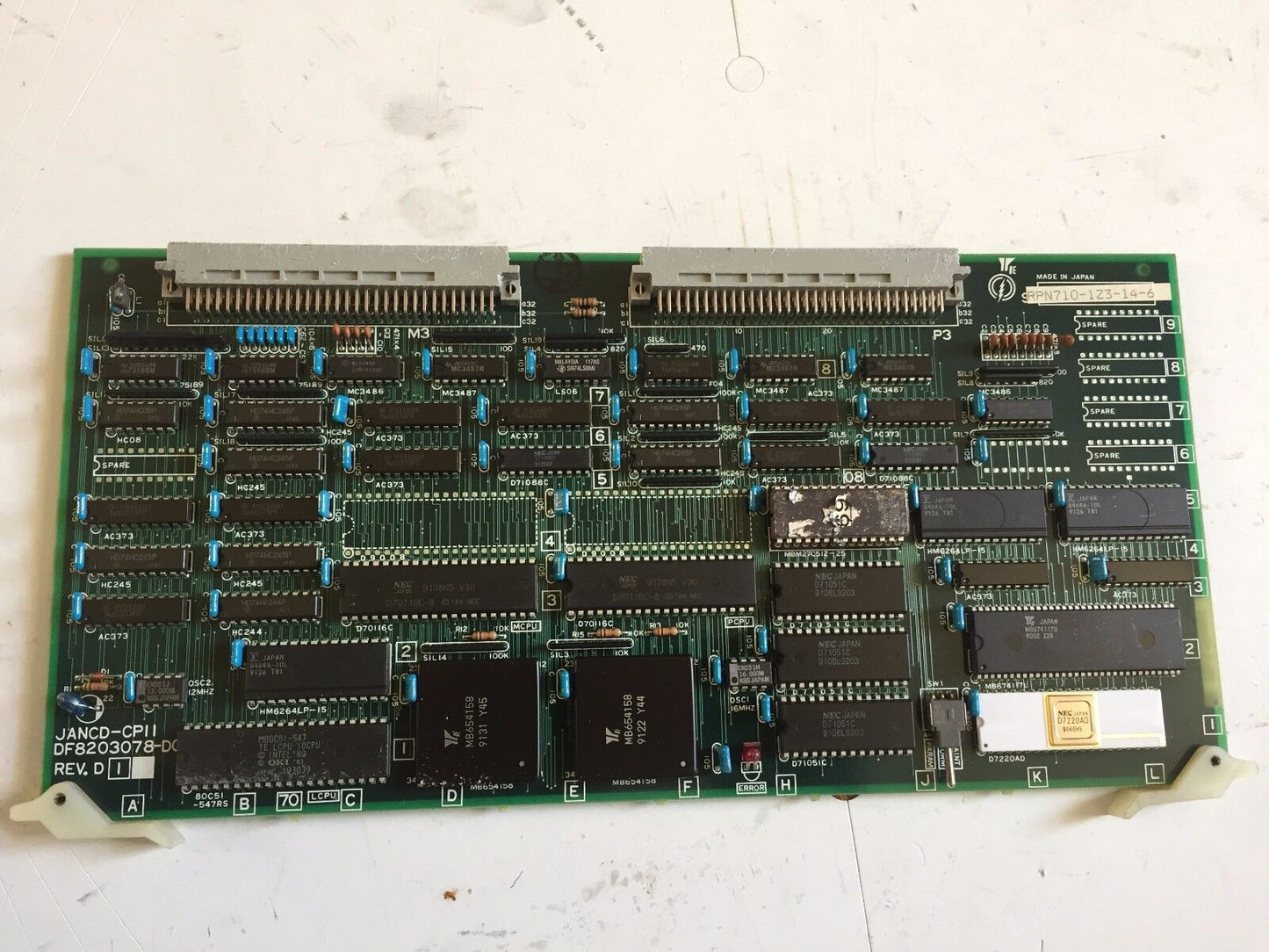 Yaskawa Electric Jancd-Cpii,Motoman Robot Memory,Df8203078-D0 Rev D,Ev,Cp11,Cz