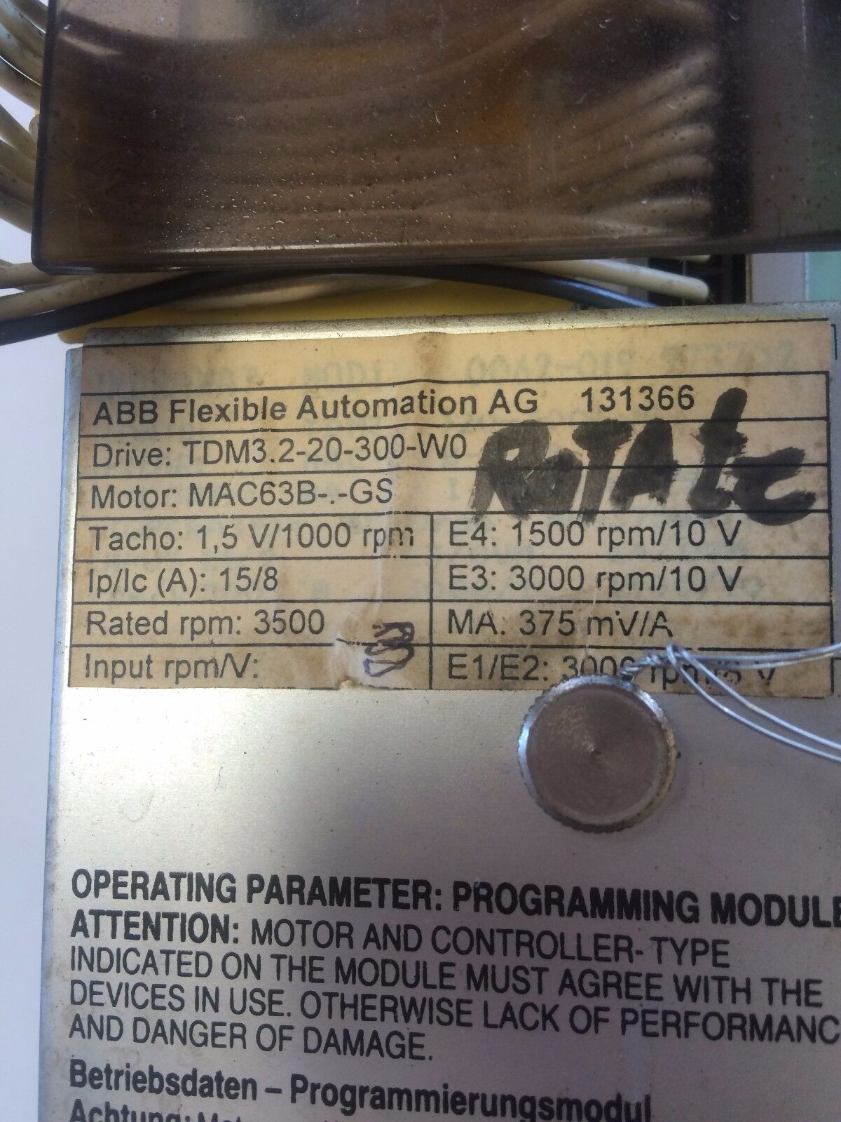 Indramat Tdm3.2-20-300-W0,Mac63b-Gs,Abb 131316 Ac Servo Controller,Tdm3.2-20,Sa