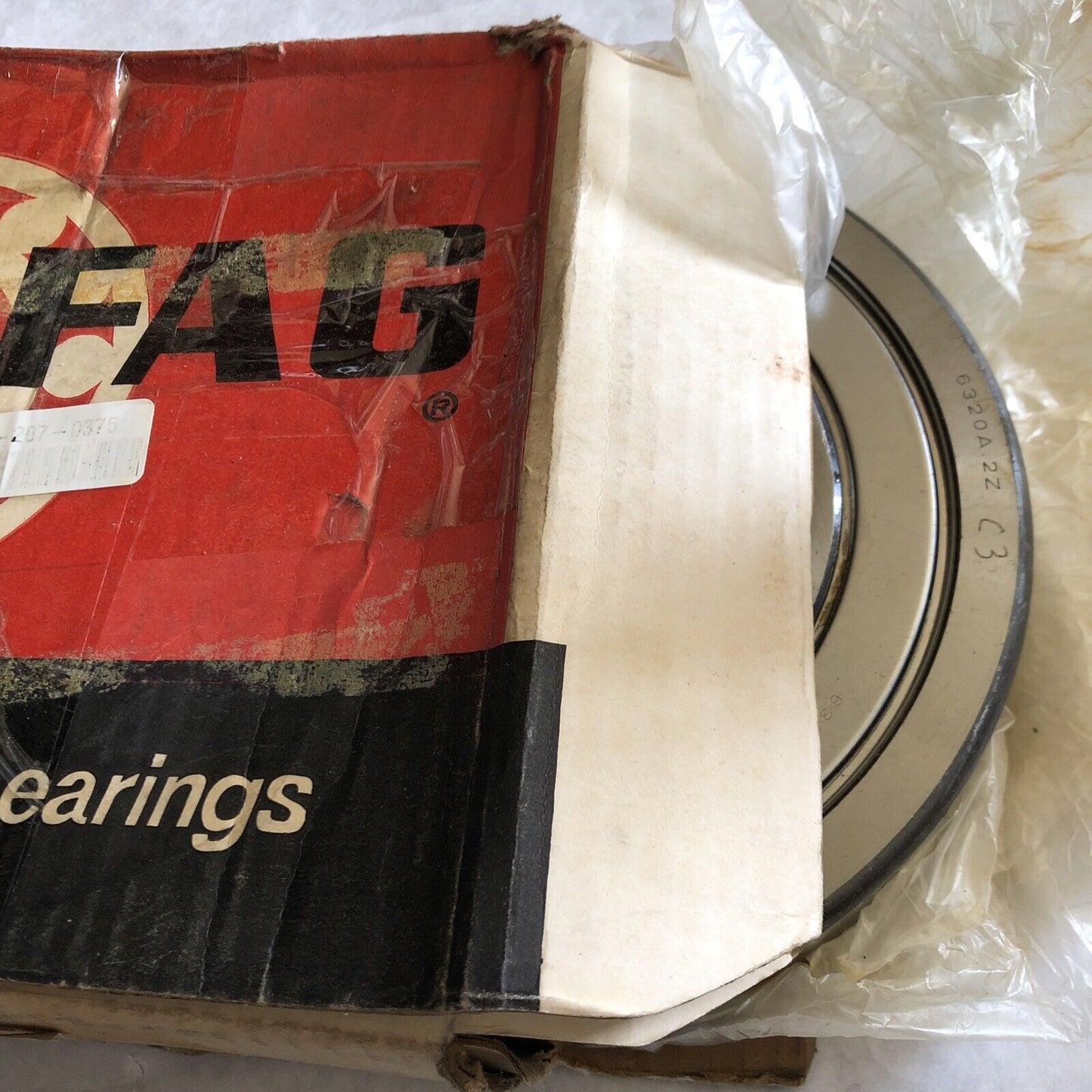 New Fag 6320Zr,6320A.2Z C3 Roller Bearing, 100Mm X 215Mm X 47Mm,6320A 2Z,Th