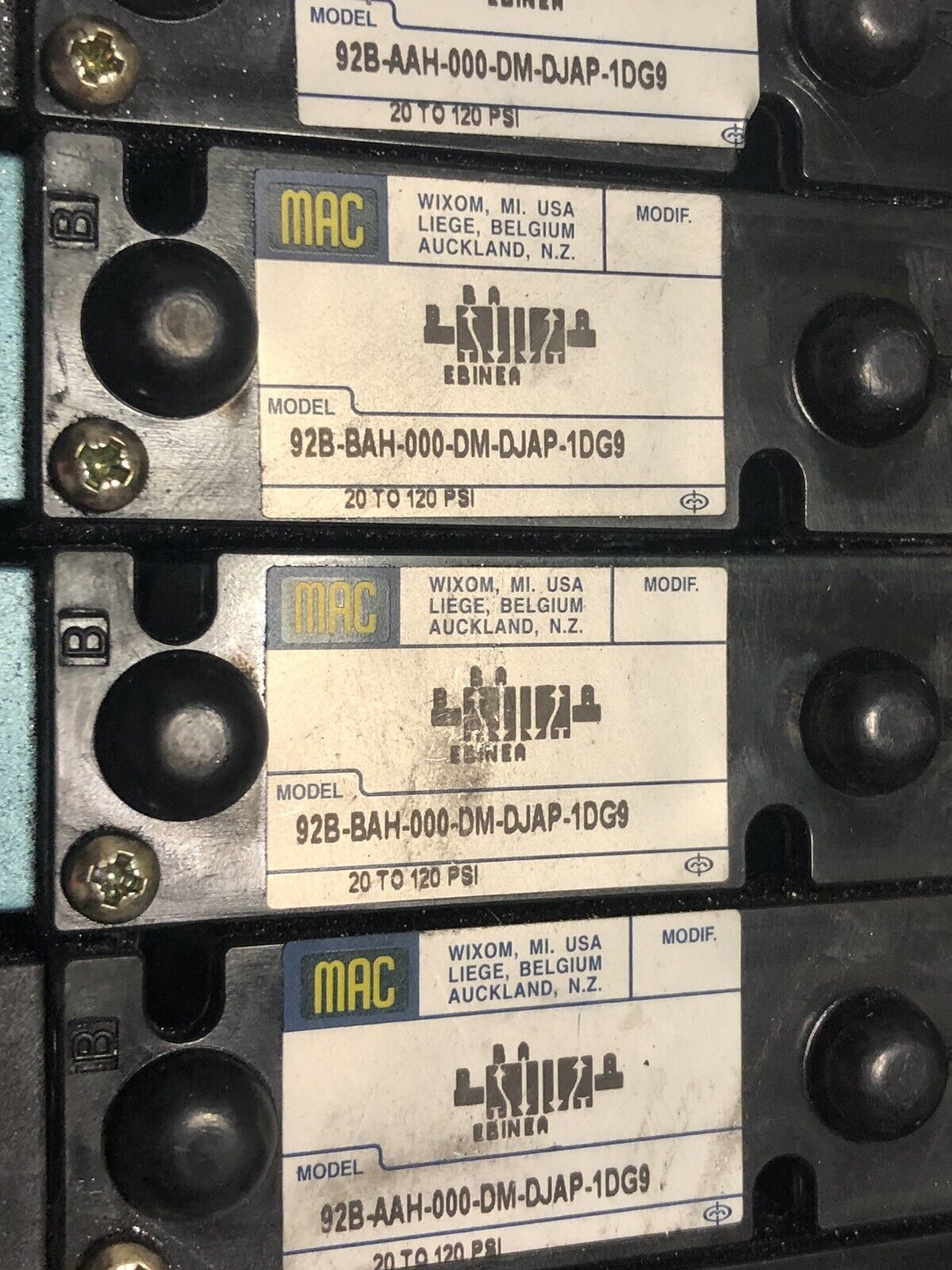 New Mac 92B-Bah-000-Dm-Djap-1Dg9 Pneumatic Valve Pr92b-Kaba-9,Dm-Djap-1Dg,Dl,Ey