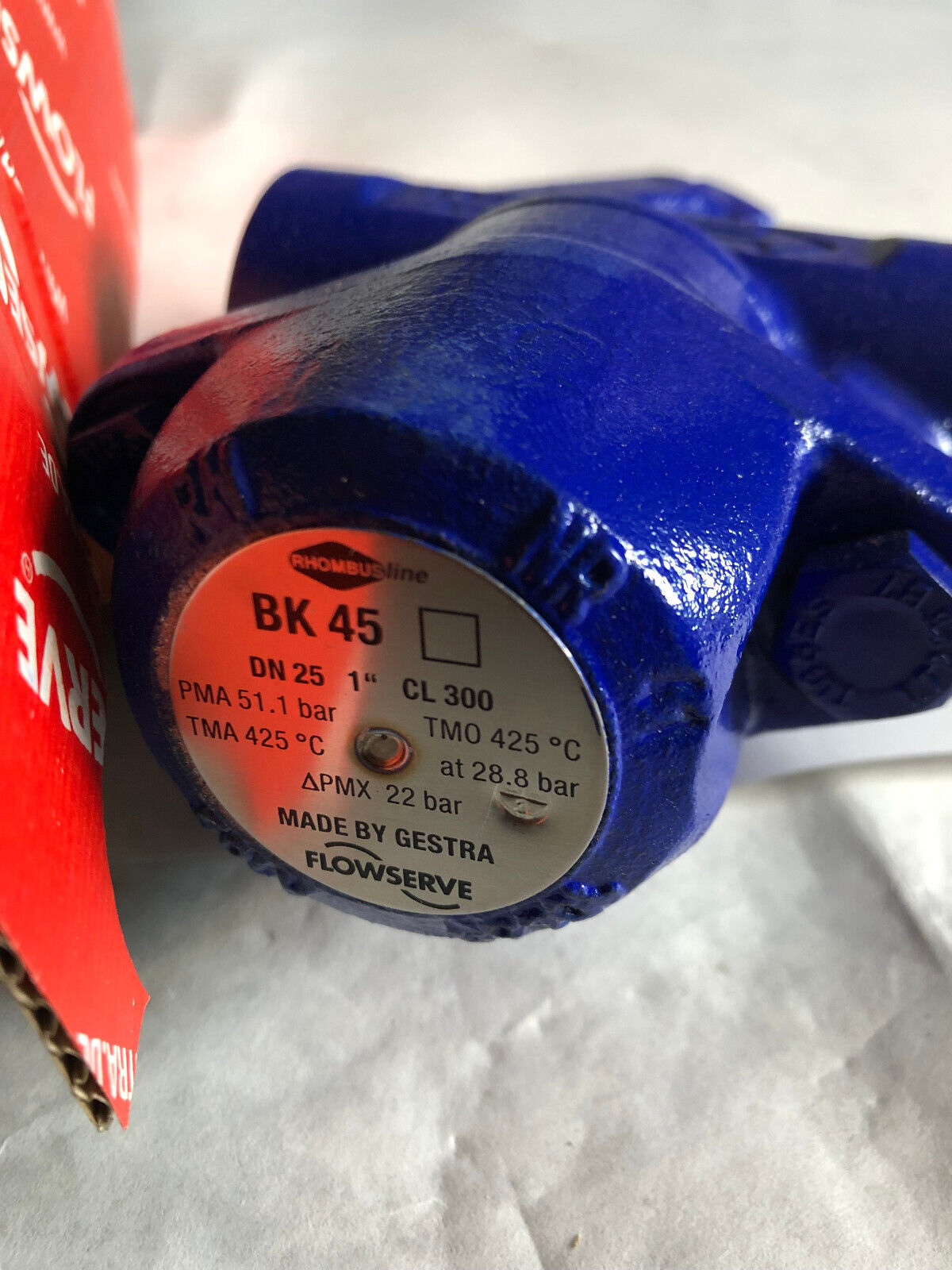 1" Flowserve Bk 45 Dn 25 1" Cl 300 Thermostatic Steam Trap,Gestra 10460 A105,Ao