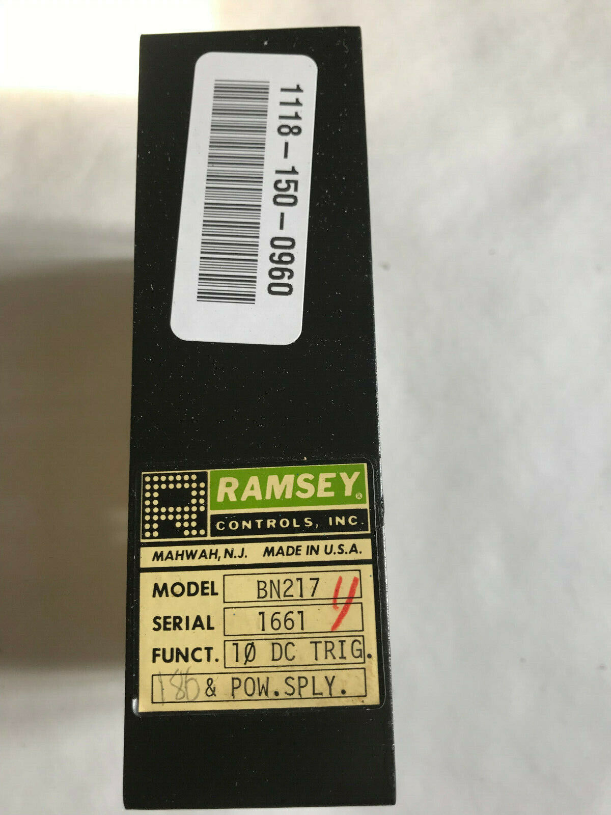 Ramsey Bn217 Power Supply 186,C13273a Rci,R1447,Sn