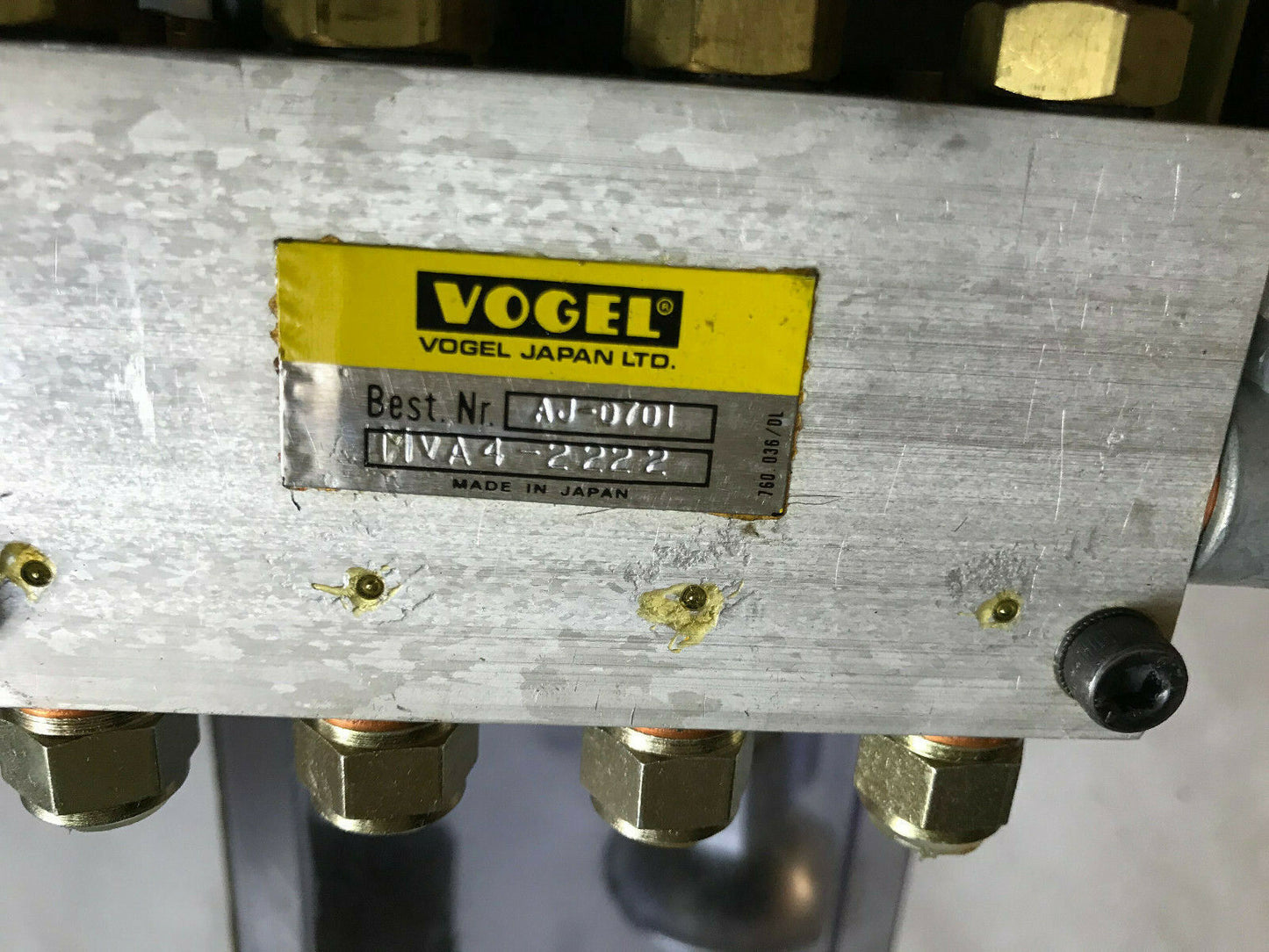 Vogel Mva4-2222 Lubricator Aj-0701,L00-2A-0F/Mva4-2222,L00-2A-0F,Aj-1101,Pump,Sn