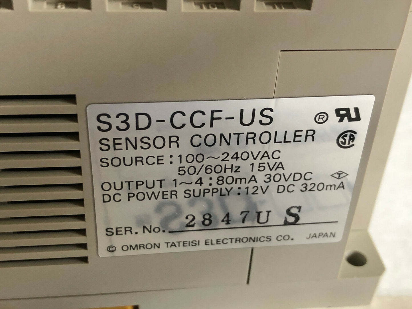 New Omron S3d,S3d-Ccf-Us Sensor Controller 20I/O 12In 8Out 100-240Vac,Bu,Hl,Fc