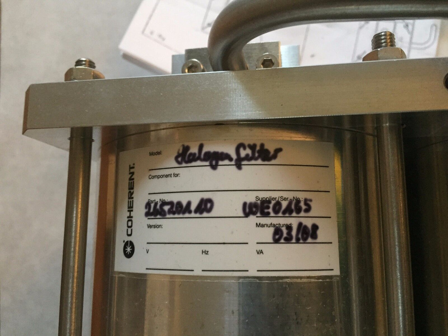 Coherent 265201 10,Coherent Halogen Filter Trap,Twin 908999 2Fachkpl 16.35,Al
