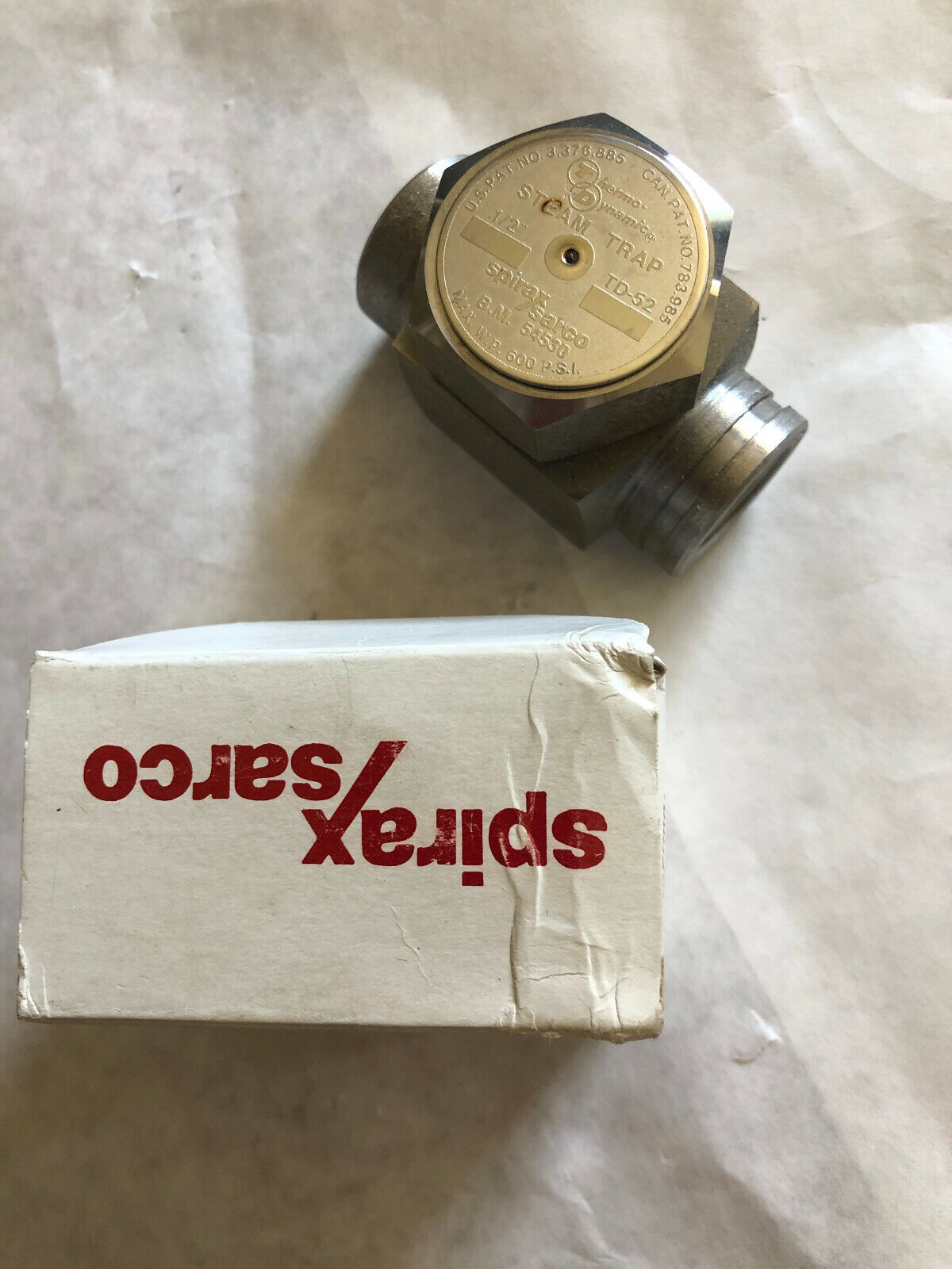 New 1/2" Spirax Sarco Td52 Steam Trap,Bm 54530 Thermo-Dynamic Steam Trap,Eo