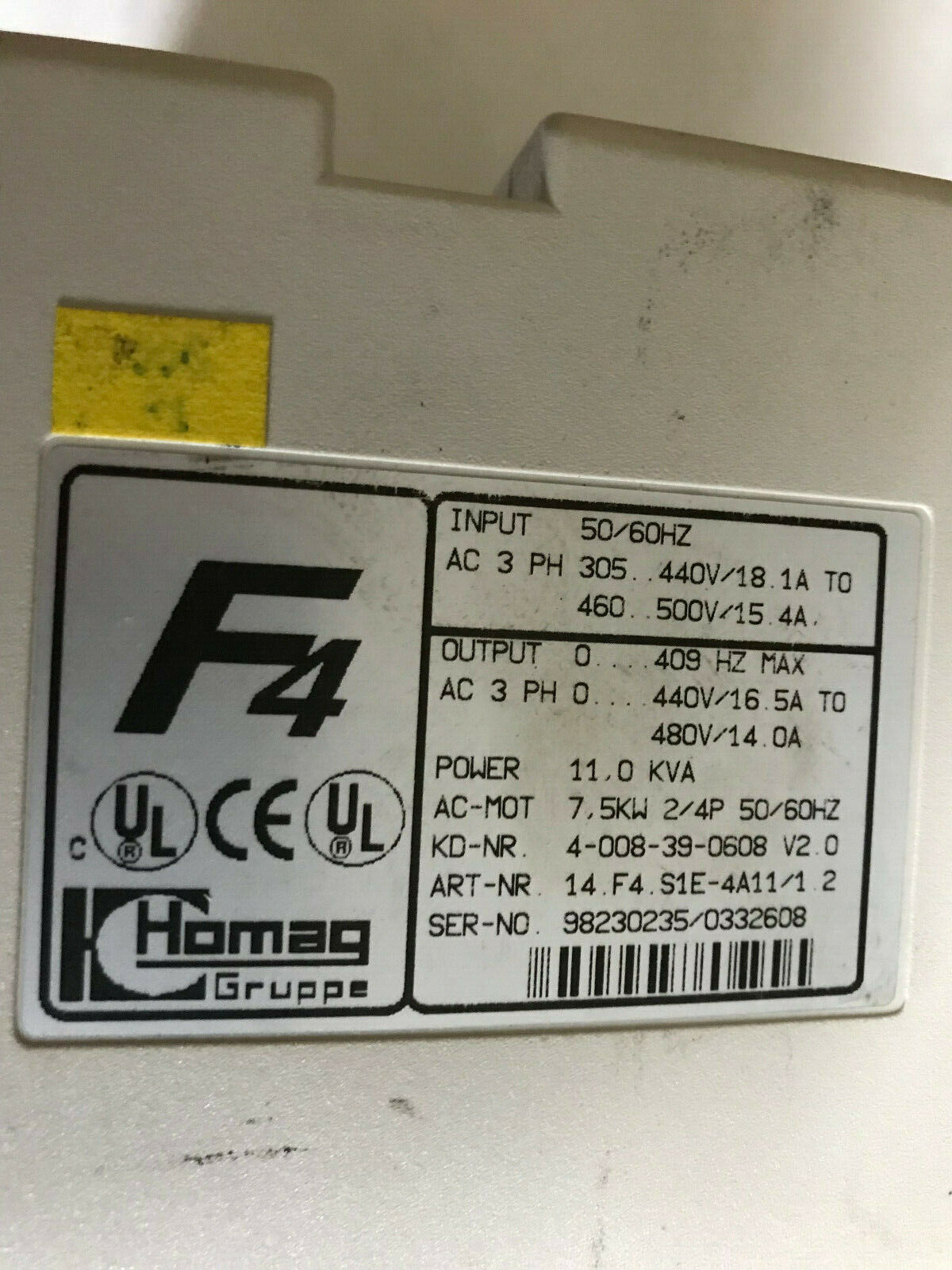 Keb 14.F4.S1e-4A11/1.2,11.0 Kva,14. F4. S1e-4A1 V1.2 Combivert Inverter,So
