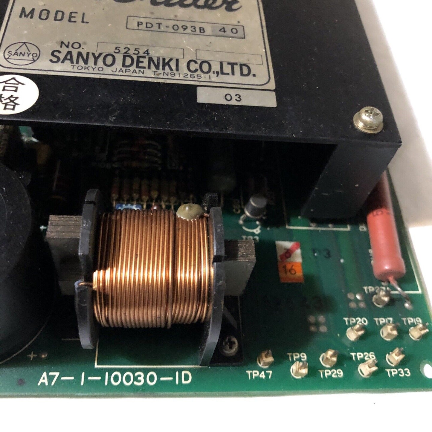 Sanyo Denki Pdt-093B 40,Sanyo Denki Pdt-093B ,5254,A7-I-10030-Id,A7-1-100301D,Bv