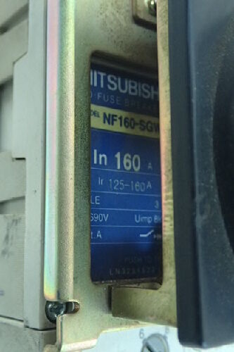 Mitsubishi Nf160-Sgw Circuit Breaker,Nf160-Sgw,160 Amp, 690 V, 3-Pole,Rt160,Ad