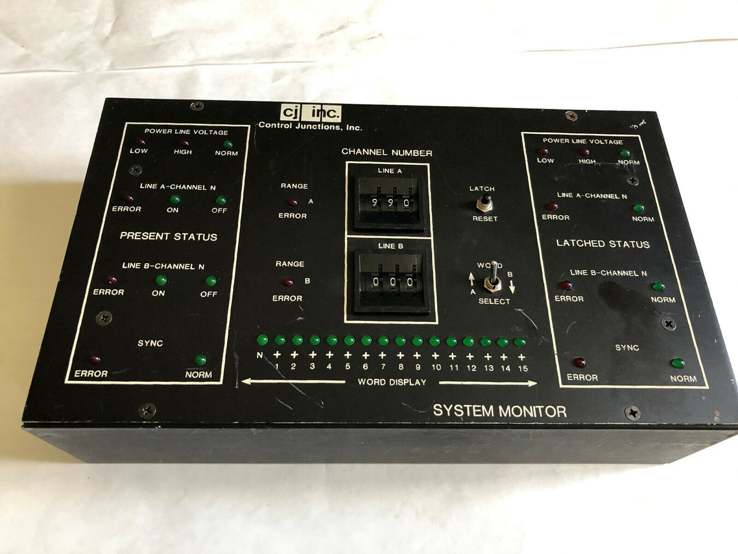 Control Junctions Inc System Monitor System Line Monitor 120Vac,Cj Inc.,Cl
