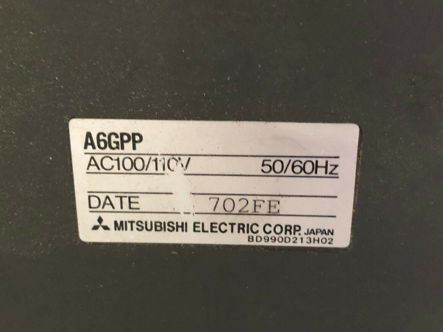 Mitsubishi Electric A6gpp Melsec Programmer Ac100/110V 50/60Hz,Sk
