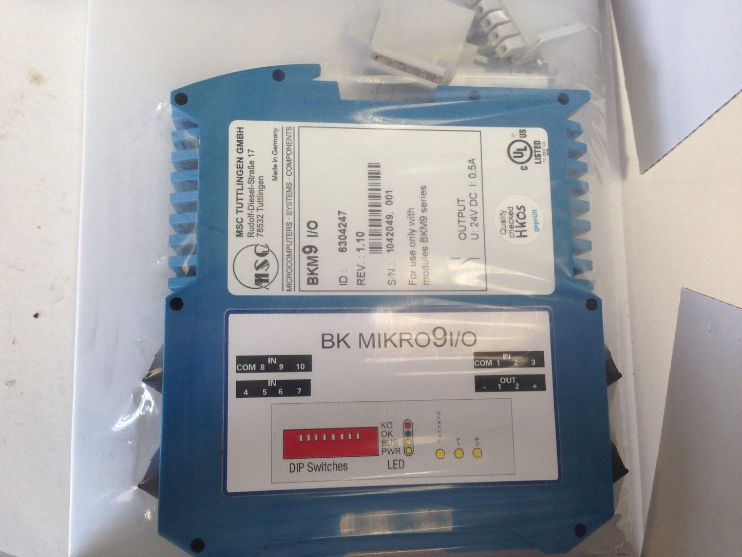 New Bk Mikro Bkm9 Defective Tool Relay Bk Micro9 I/O ,6304247 Fe