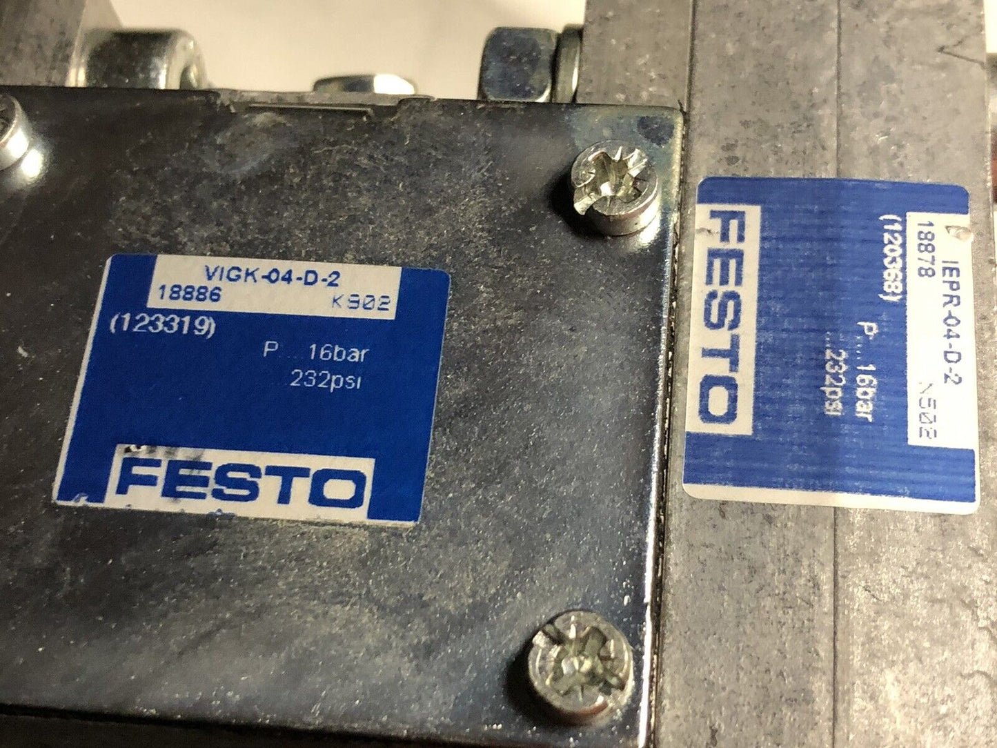 Festo Vimp-04 0020555557 Valve Muhx2-Zp-D-2-24G,Vl-5/3E-D-2C,Iepl-04-D-2 Vigk,Ew
