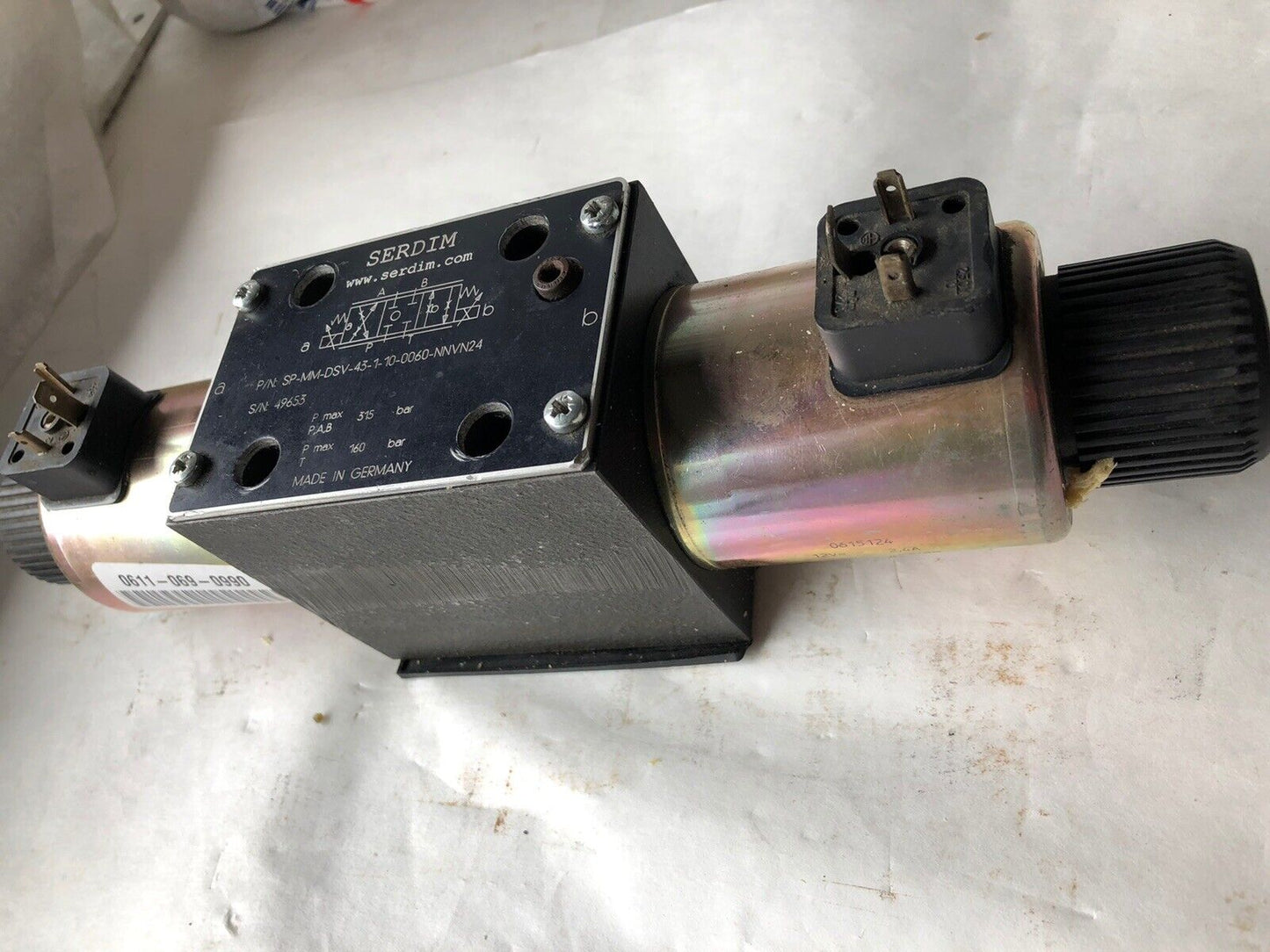 New Serdim Sp-Mm-Dsv-43-1-10-0060-Nnvn24 Hydraulic Solenoid Valve,12Vdc,2.4A,Ta