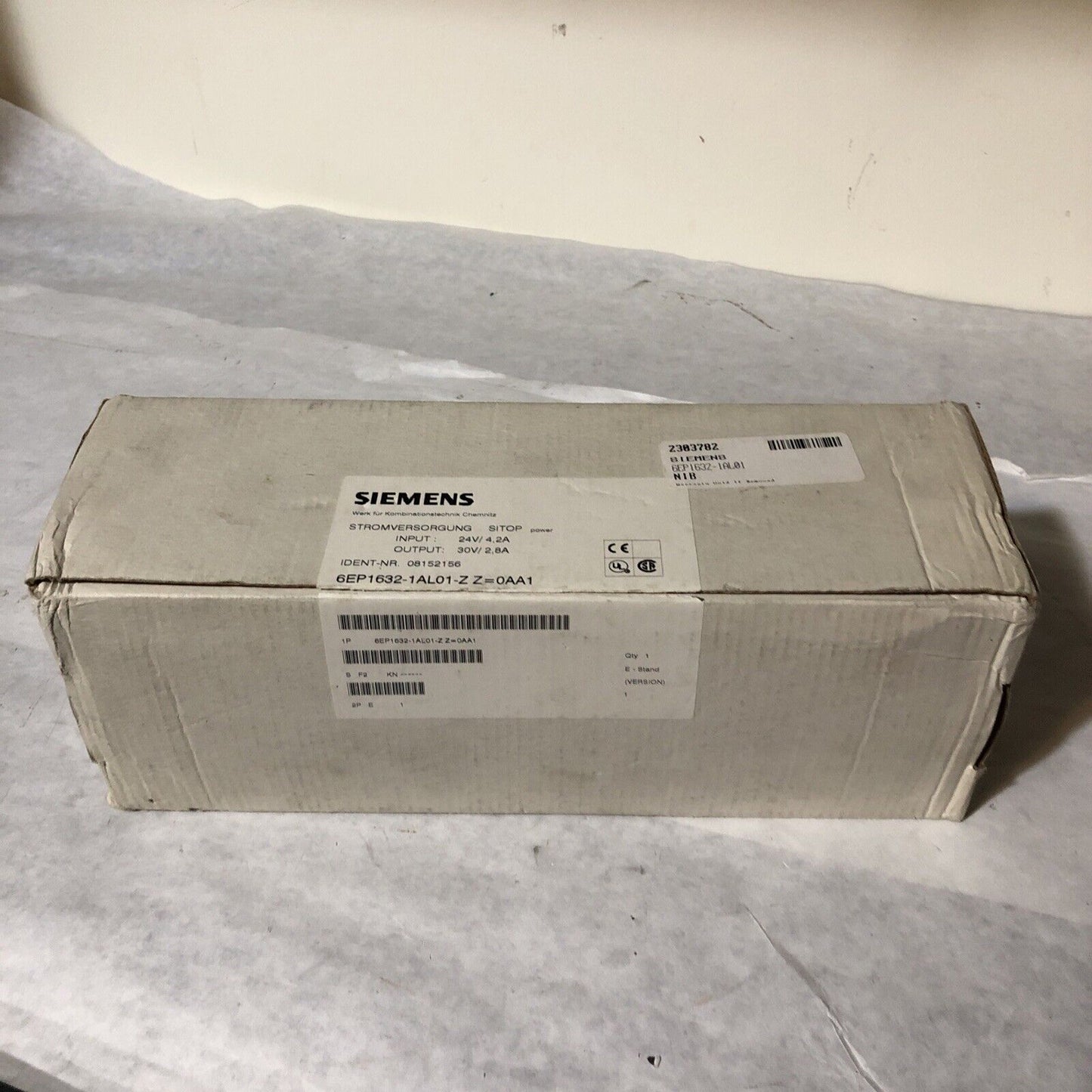 New Siemens Power Supply In-24V/4.2Amp Out-30V/2.8Amp Sitop 6Ep1632-1Al01-Z,By