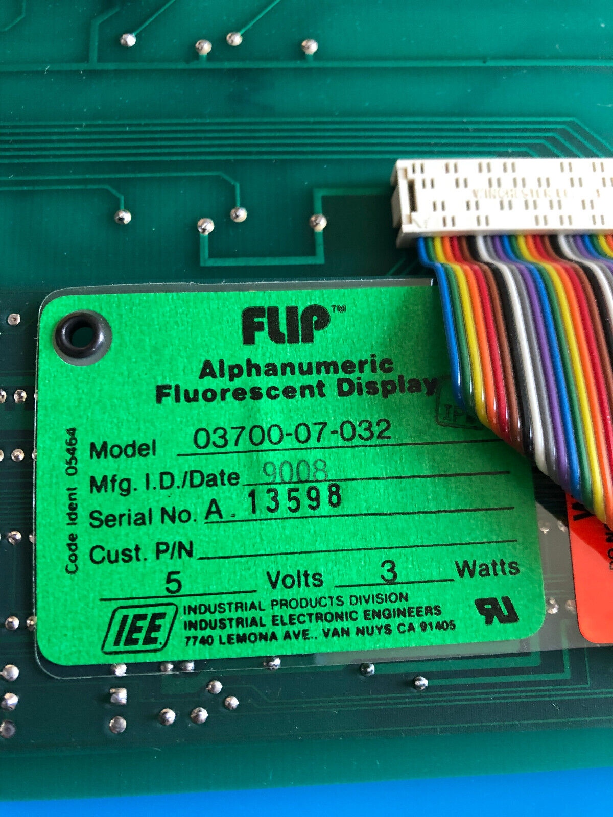 Industrial Dynamics Pn17941 Operator Panel,Pn18018,0370007032,Filtec Monitor,Ct