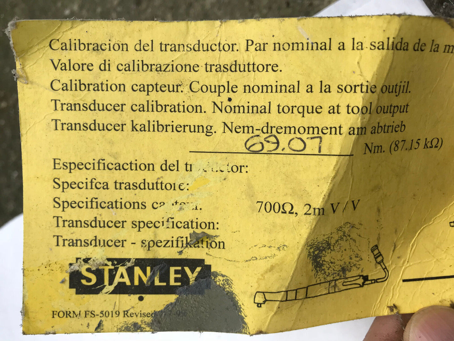 Stanley A-4091 Electric Nutdriver E30lsra3hxg-22 30Lsra3hxg-32 E30lsra3hxg-32,Th