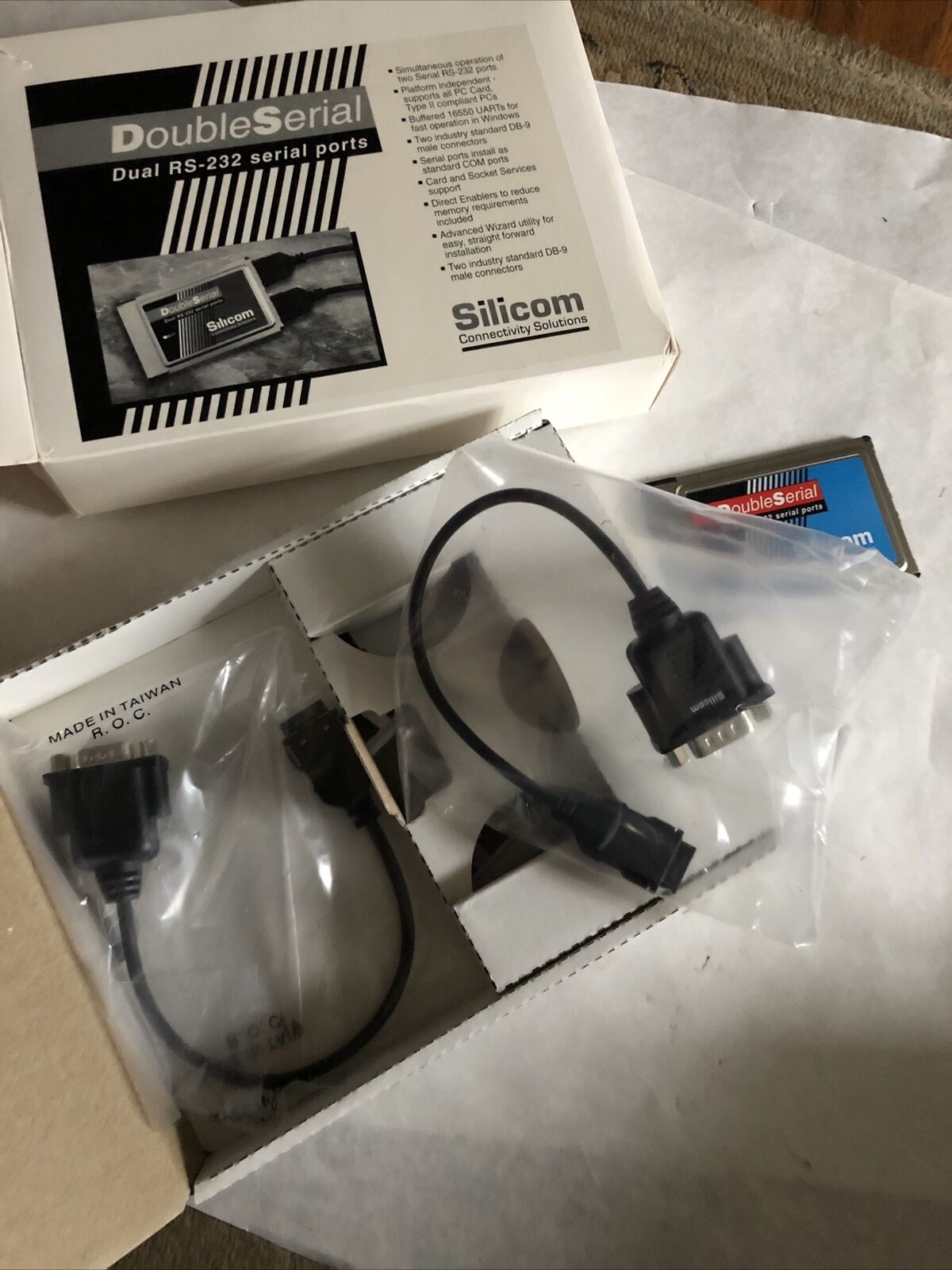New Silicom Dual Rs-232 Serial Ports Ds Double Serial Rs-232 Serial Ports ,Bw