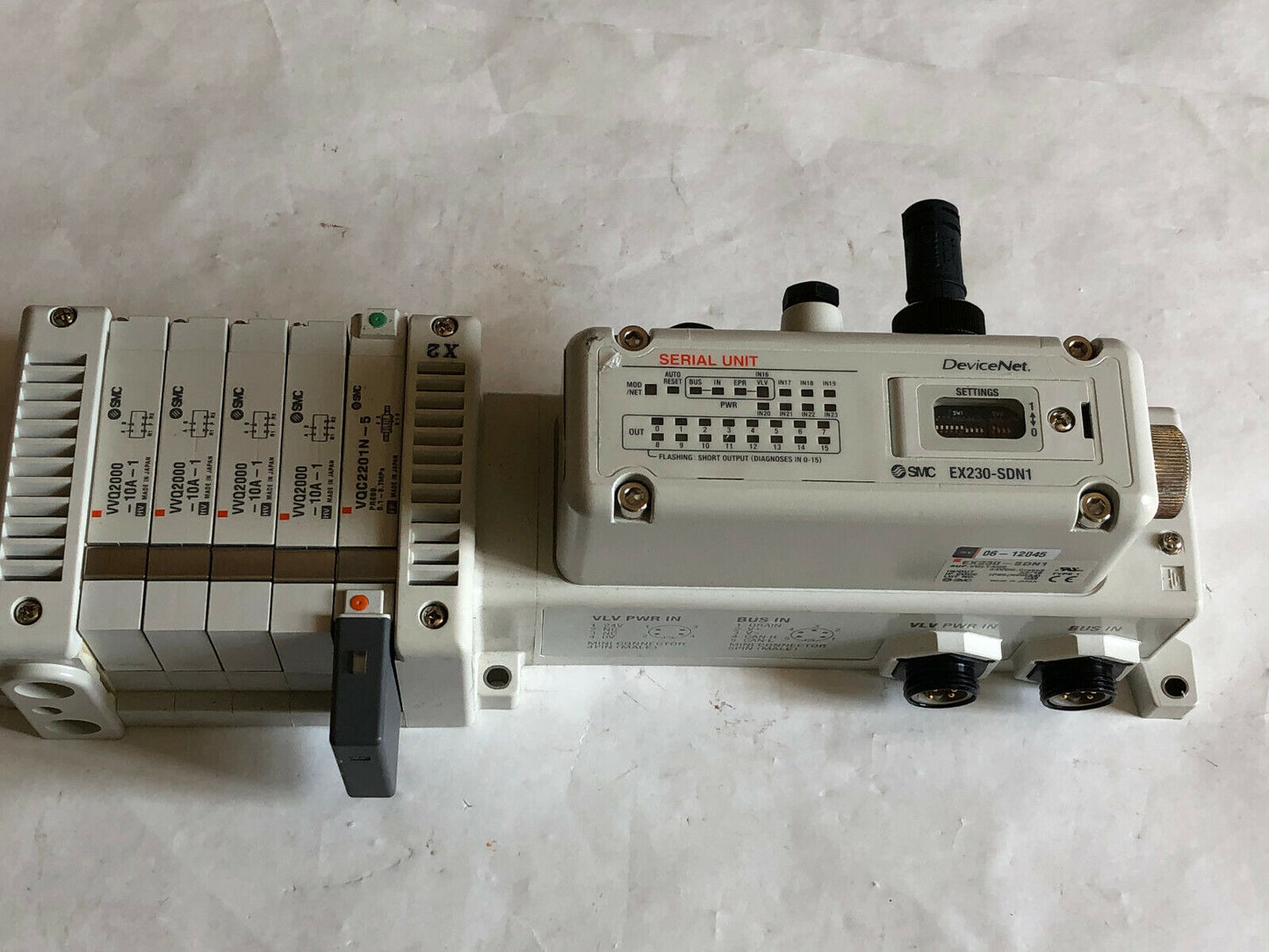 Smc Us2984-10,Ex230-Sdn1,Ex230-Cb2,Vqc2201n5 Interface Module Valve,(Damaged),Cg