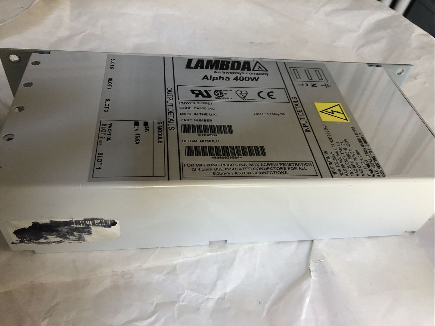 Lambda H40055,Alpha 400W Power Supply 24V Output,Fg