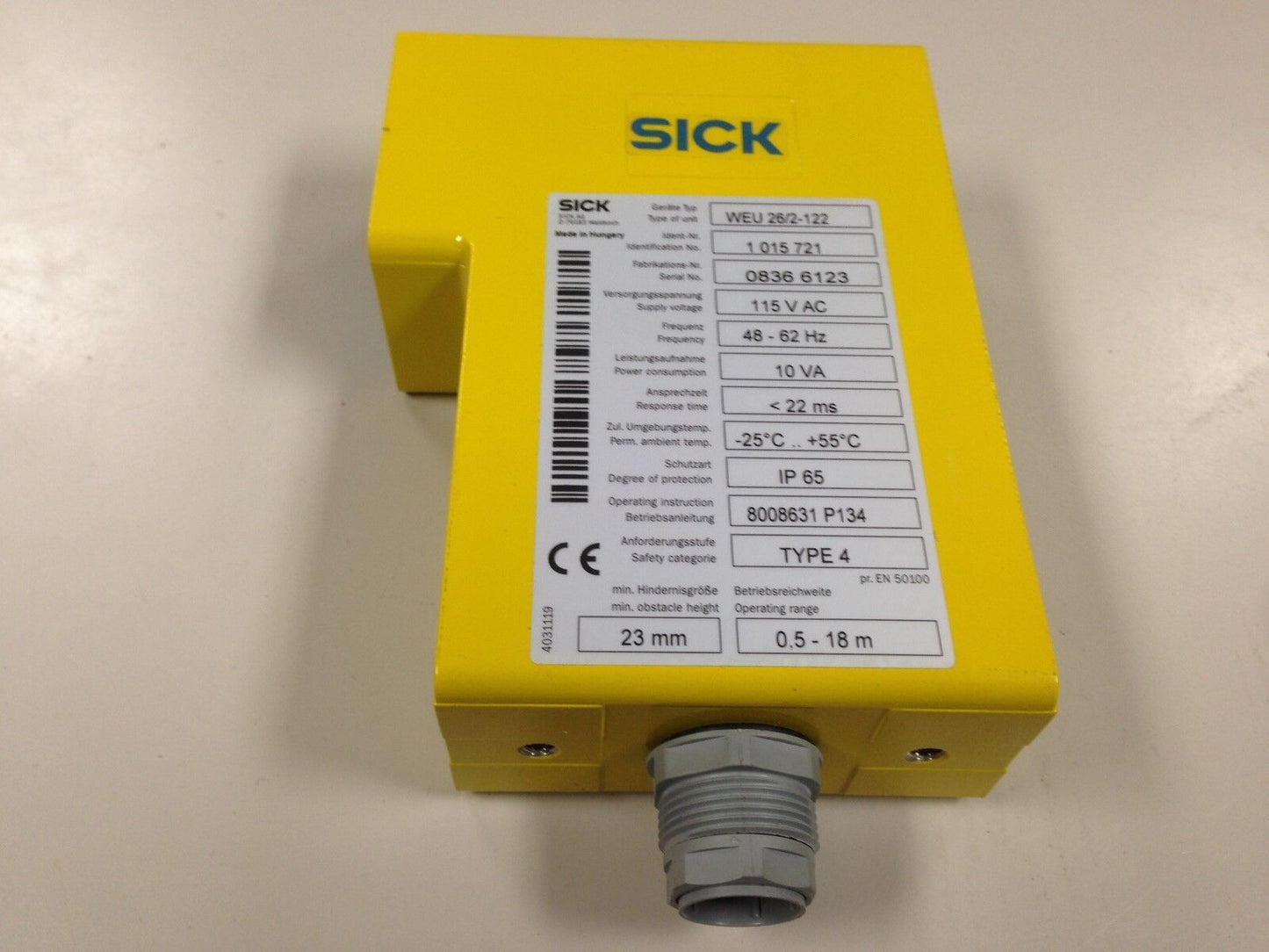 New Sick Optic Weu 26/2-122 Photoelectric Switch 1 015 721 0.5-18M-Range,Hd
