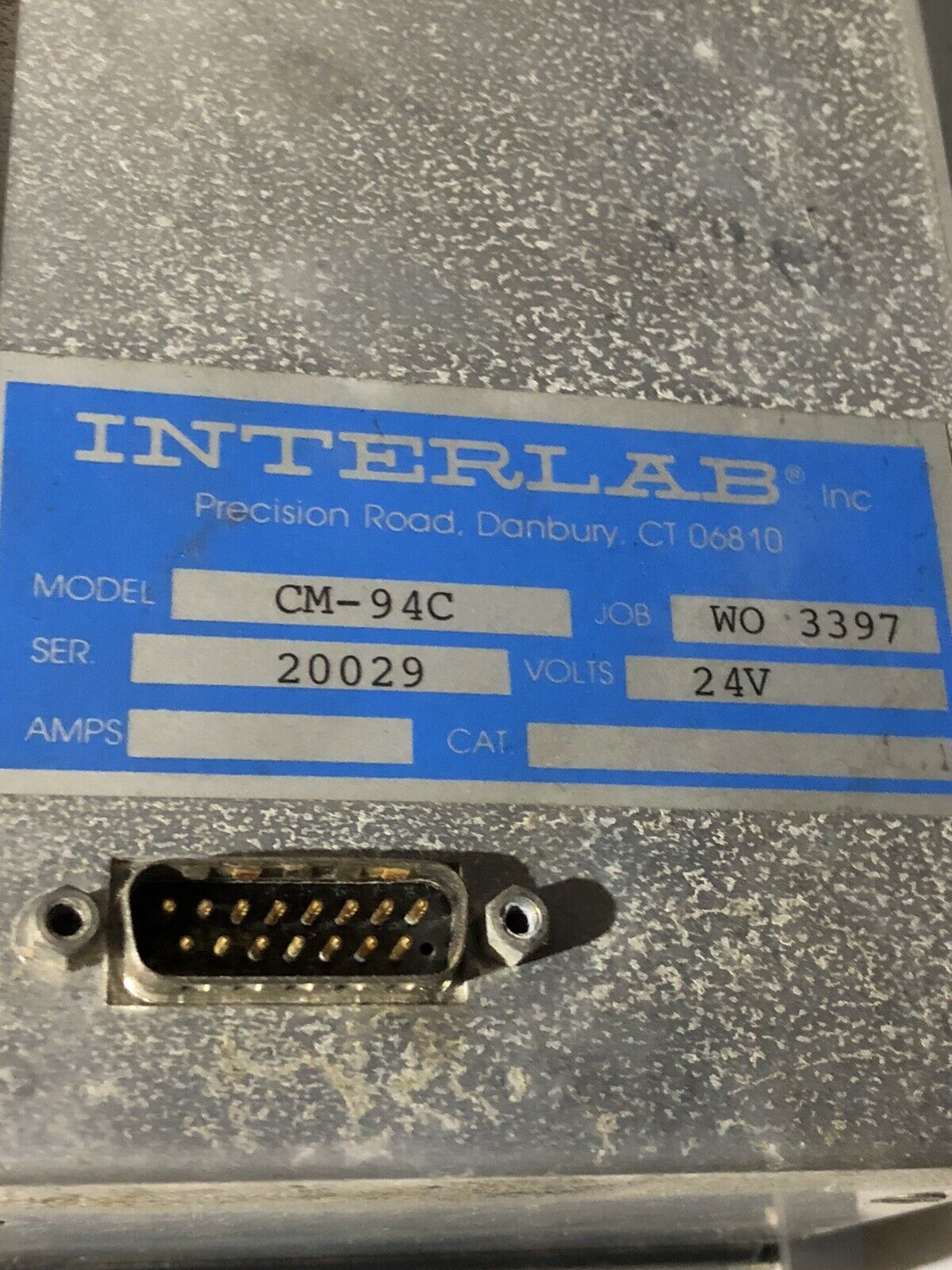 Interlab Robot Inhibit,Temperature Controller Cm-94 Cm-94C Wo 3397,Tn