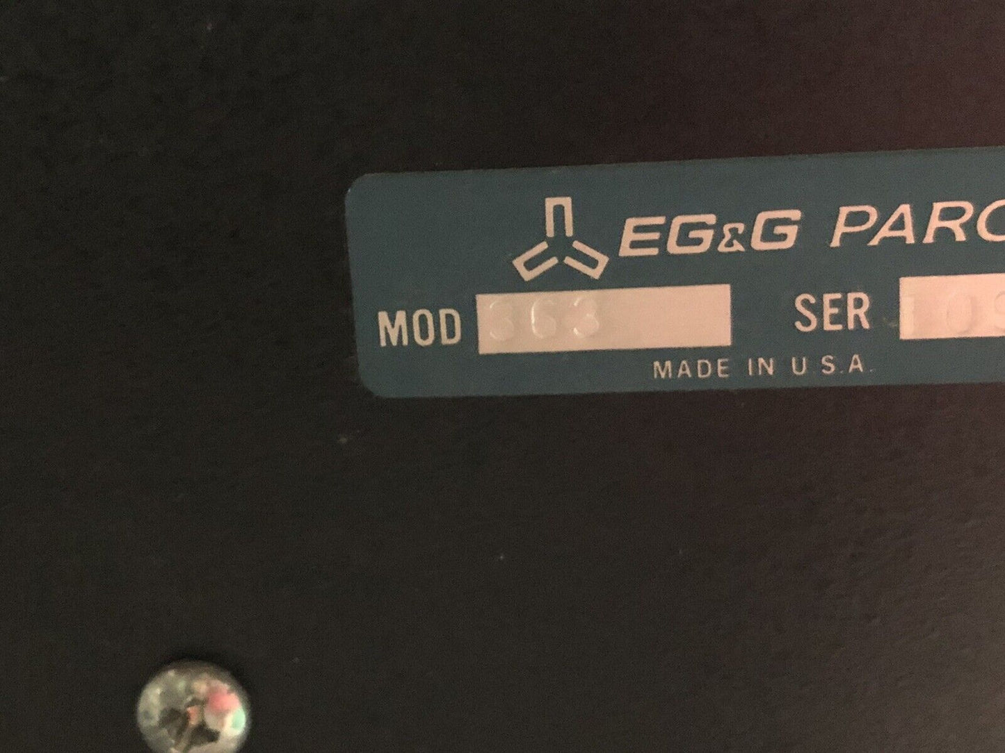 Eg&G Parc 363 Instrument Model 363 Potentiostat,Galvanostat,Princeton Applied,Tn