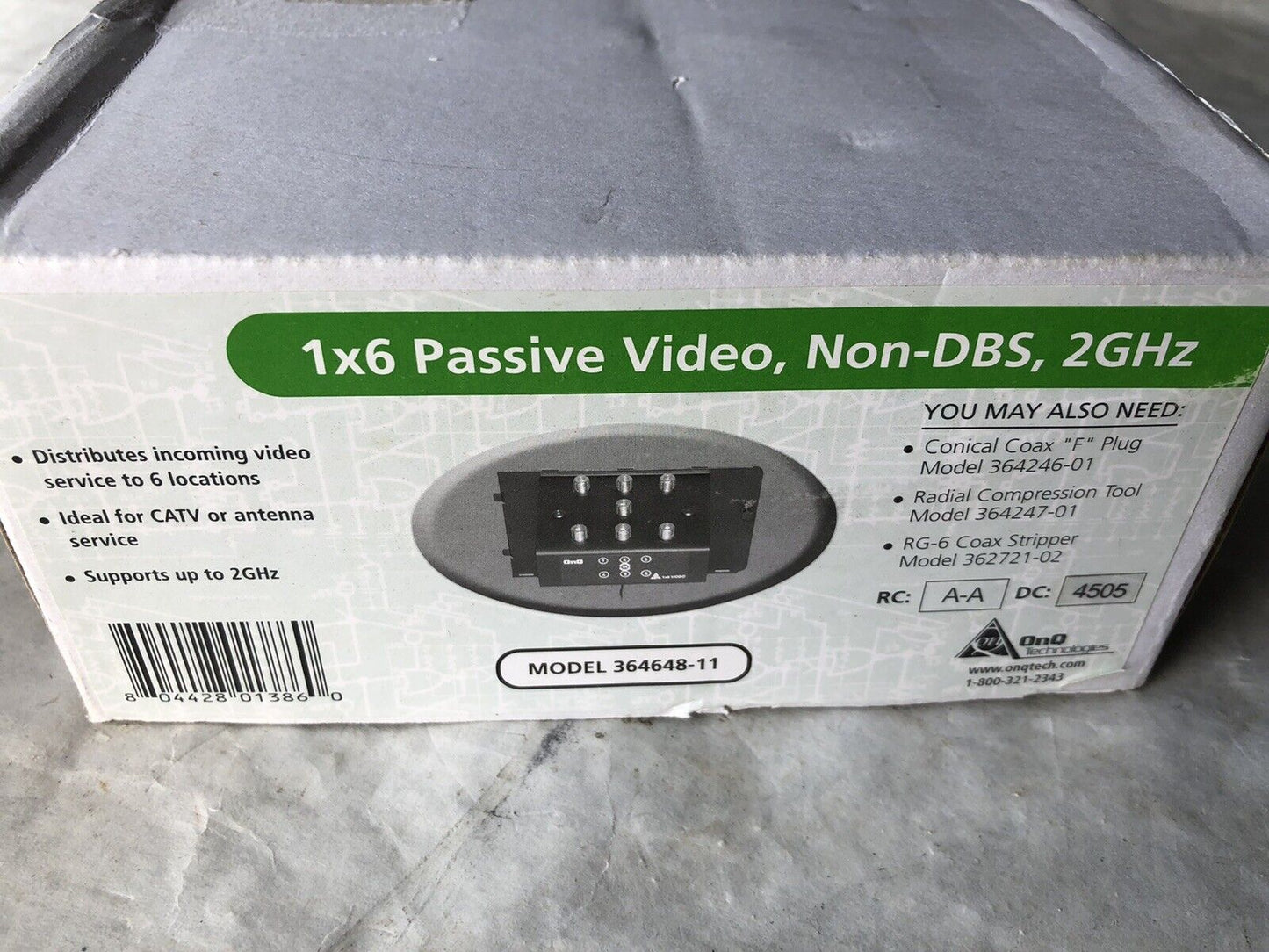 New Legrand Module Video Passive 1X6 Video 2Ghz Onq 364648-11 ,Cz