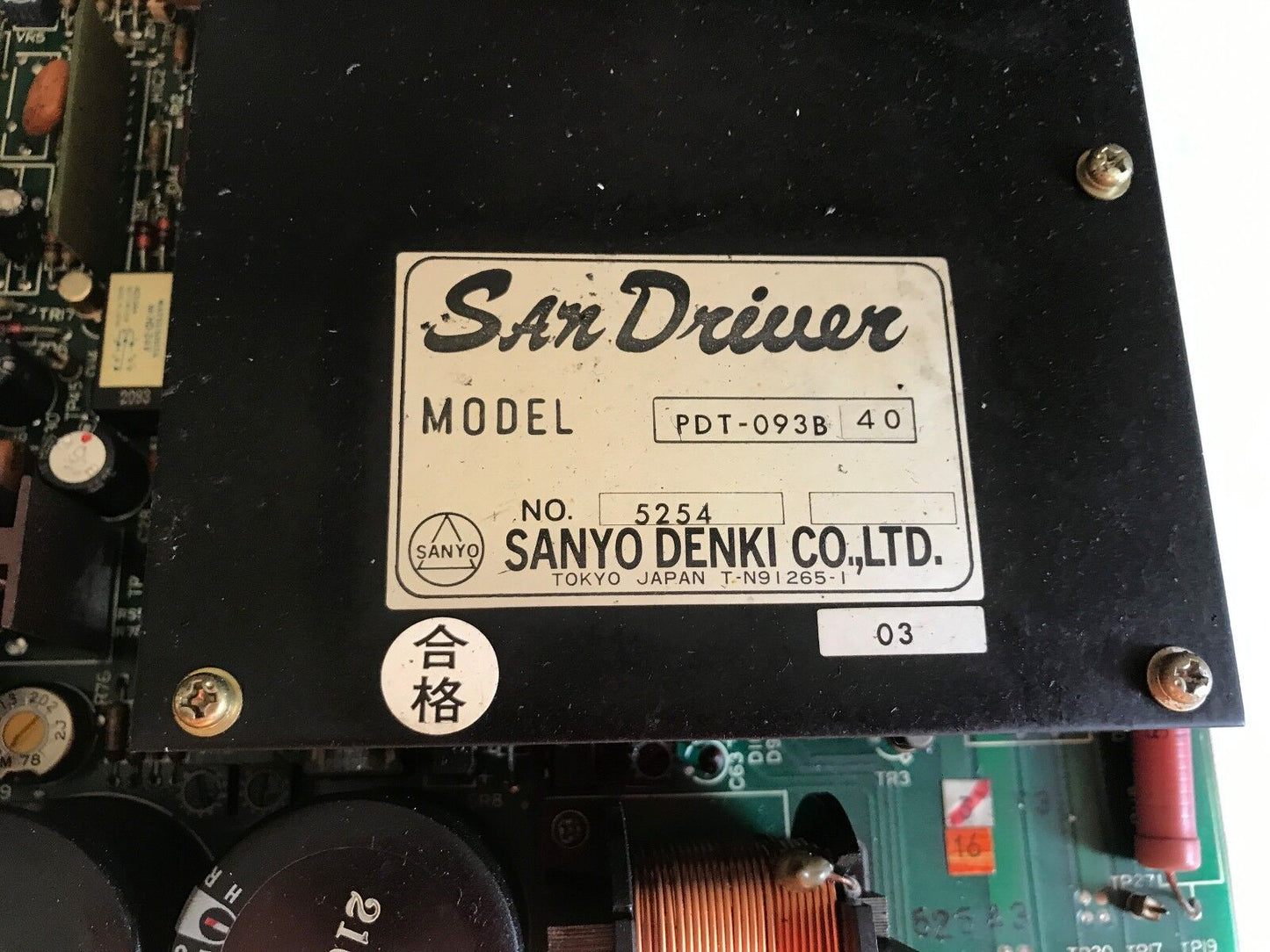 Sanyo Denki Pdt-093B 40,Sanyo Denki Pdt-093B ,5254,A7-I-10030-Id,A7-1-100301D,Bv