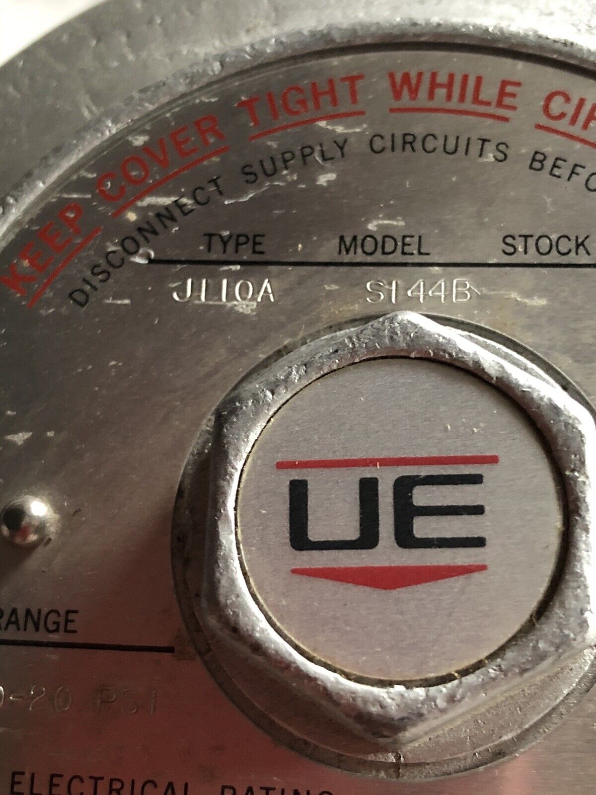 3/4 United Electric J110a-S144b Pressure Switch 0.5-20Psi Ss 1/2 Nptf Dual,Ei