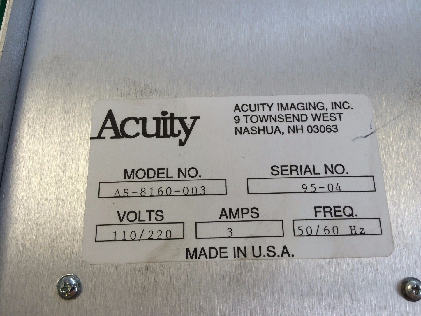 Acuity As-8160-003 Itran Fc-0711-000,Gpc80a,025-15571,H-0084*Gpc80a-Pf,Cf