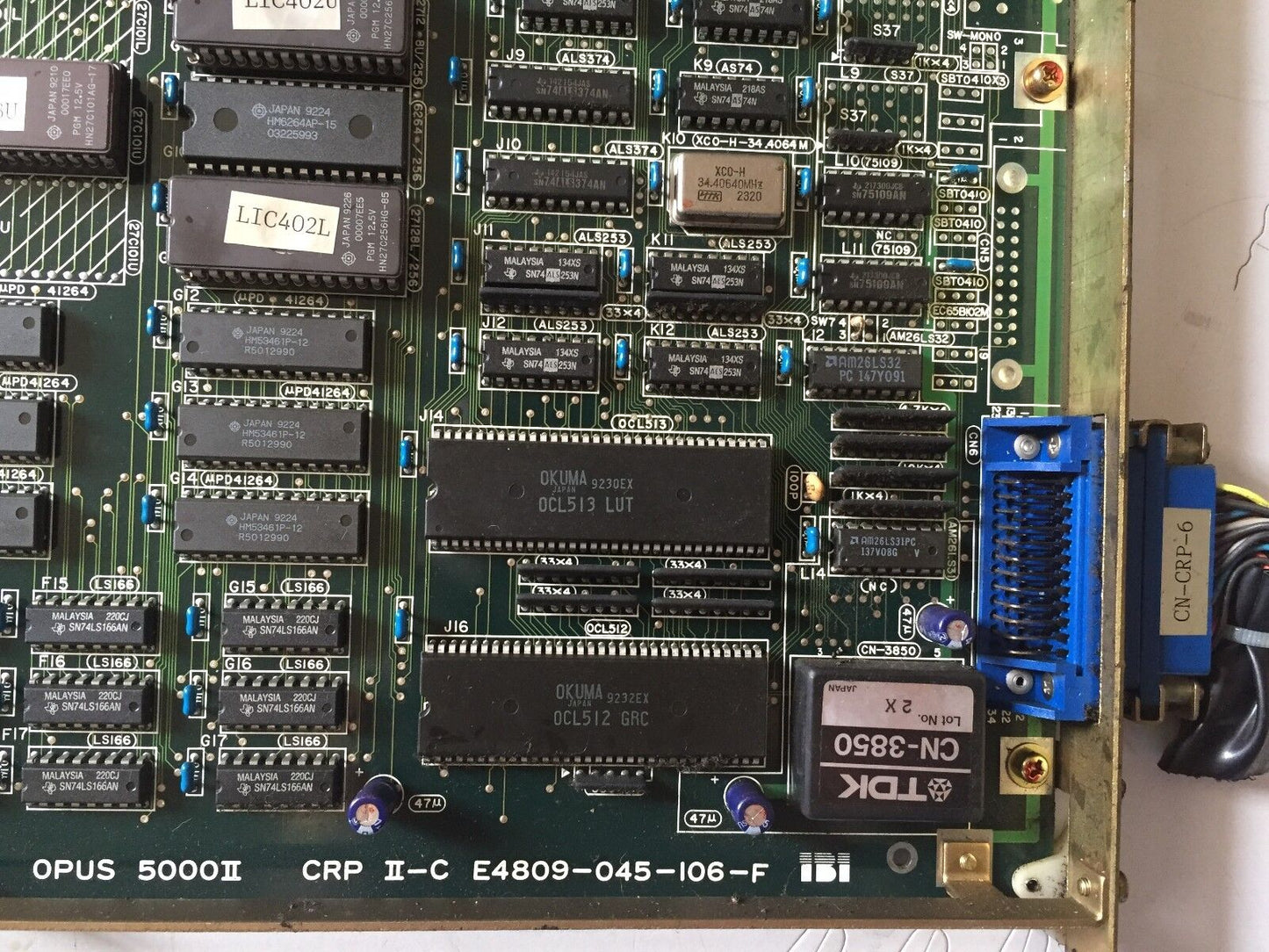 Okuma E4809-045-106-F Opus-5000Ii Crpii-C ,1911-1692-83-61 Board,Fg
