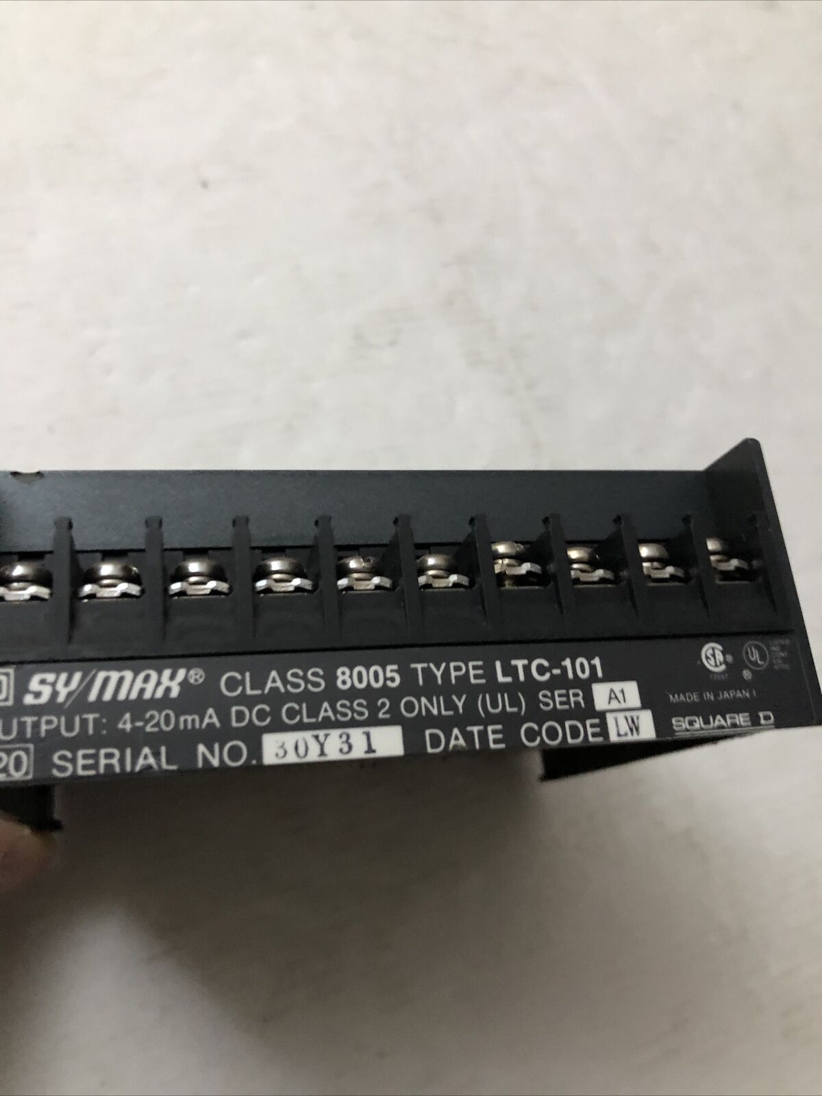 Square D Ltc-101 Class 8005 Sy/Max Output Module Analog 4-20Ma 1Point,Cs