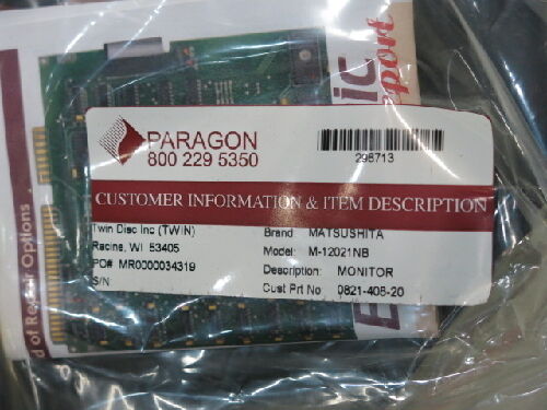Matsushita M-12021Nb 12" Crt Monitor, Ty-Rm22r,Nl1201d31be Panel,3.15A-250V,Ch