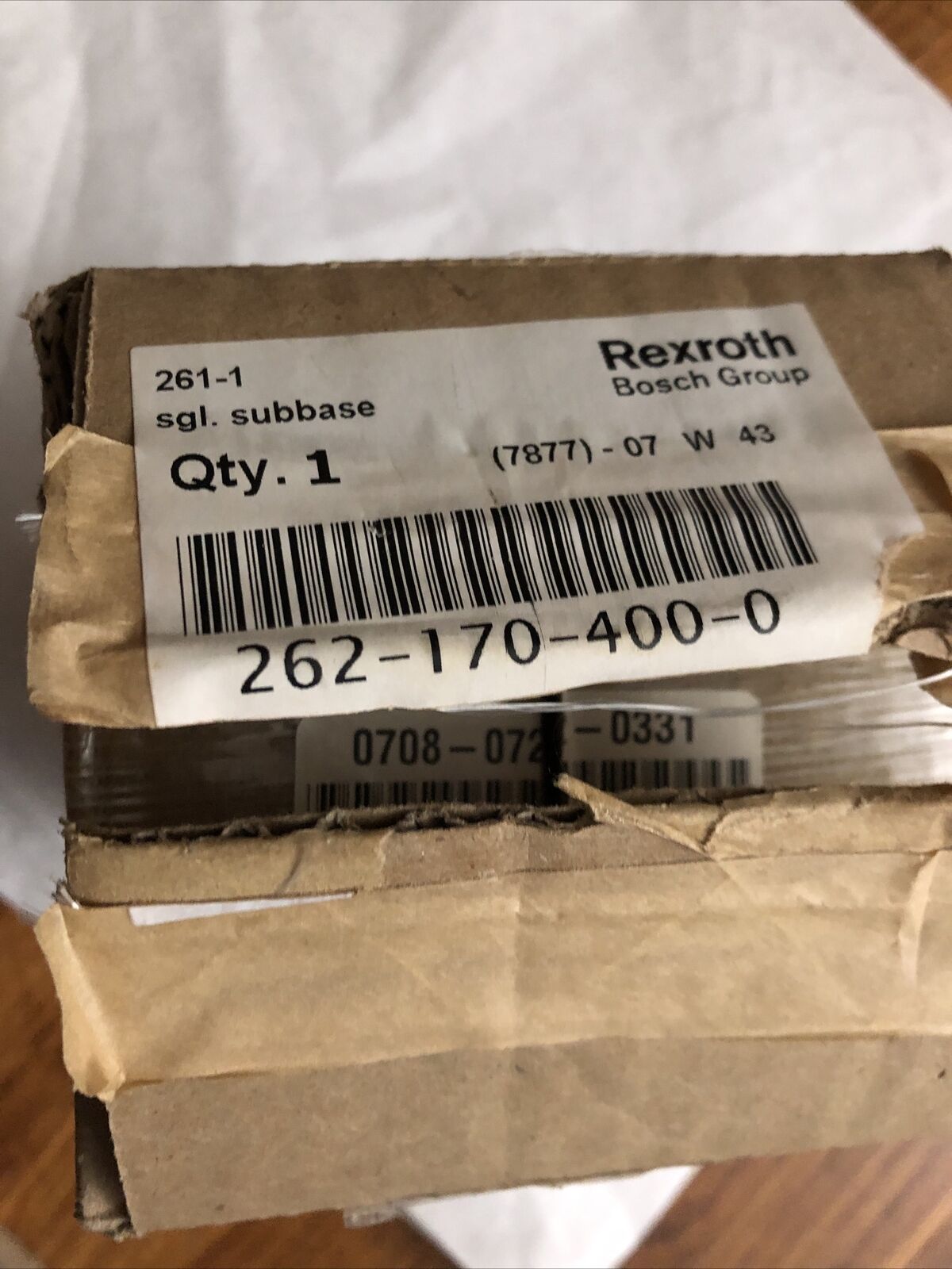New Rexroth 262-170-400-0 Pneumatic Valve 261-170 Sgl Base,Ay