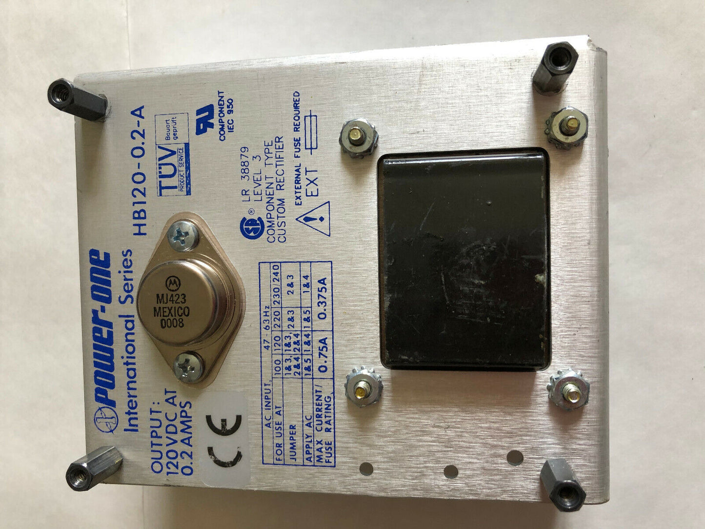 Power-One Hb120-0.2-A Power Supply Unit Hb120-0.2A 120Vdc Bd51334k Assy 51336,Sl